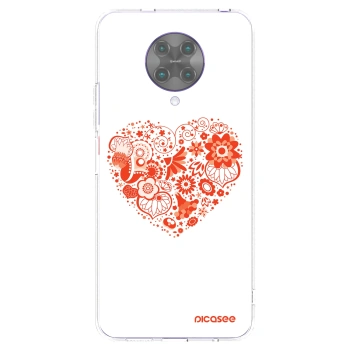Picasee silikonový průhledný obal pro Xiaomi Poco F2 Pro - Velké srdce