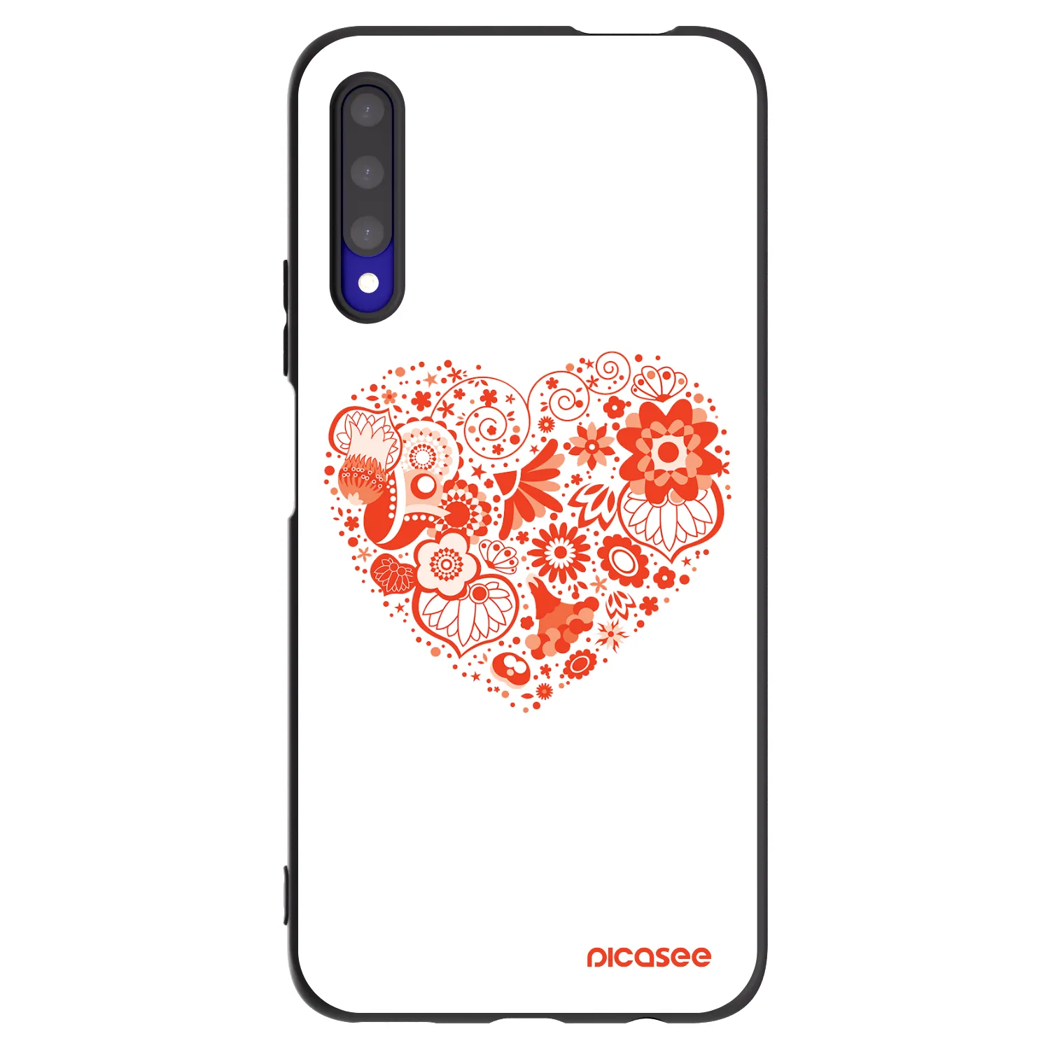 Picasee silikonový černý obal pro Honor 9X Pro - Velké srdce