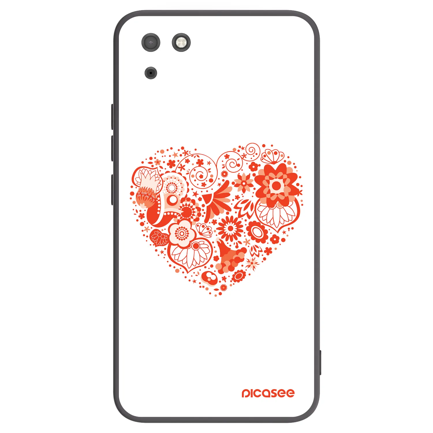 Picasee silikonový černý obal pro Huawei Y5P - Velké srdce