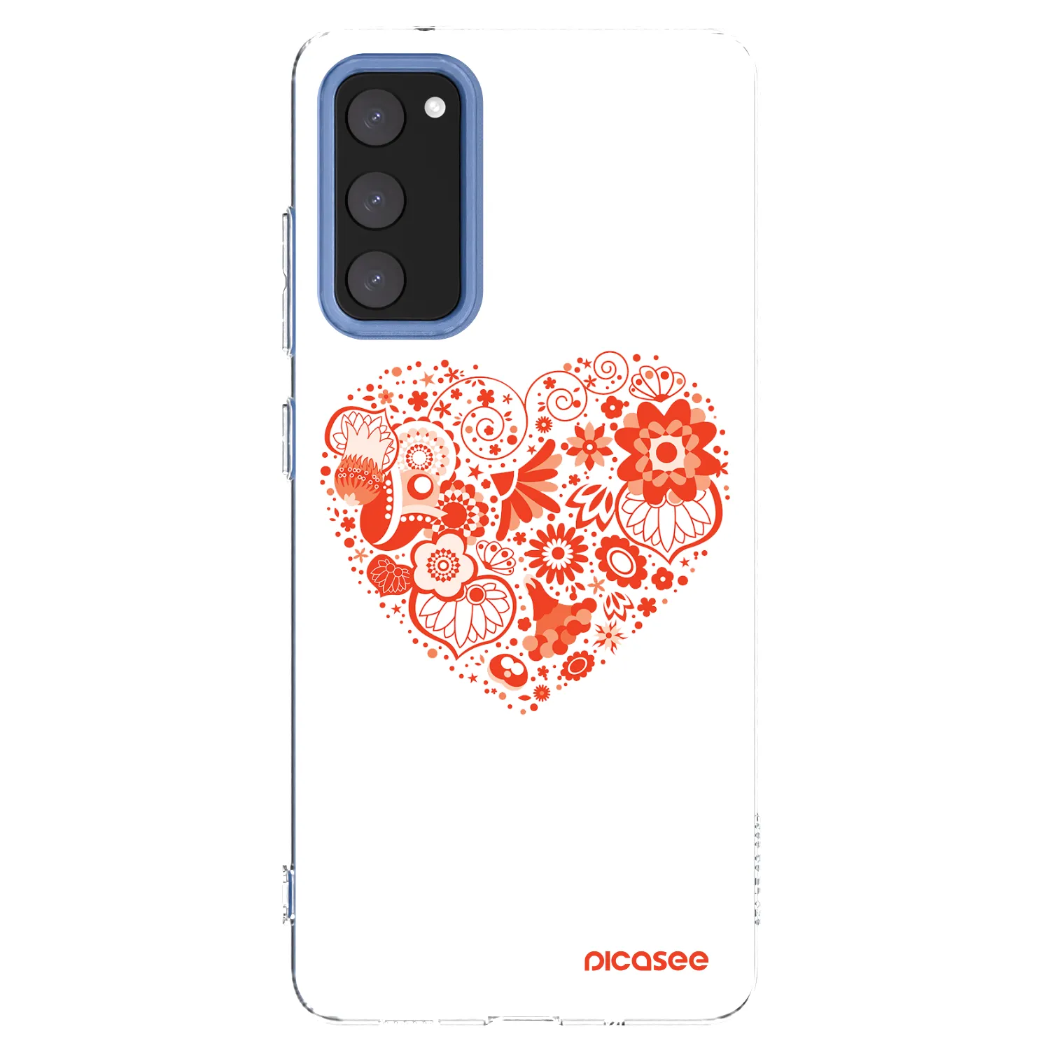 Picasee silikonový průhledný obal pro Samsung Galaxy S20 FE - Velké srdce
