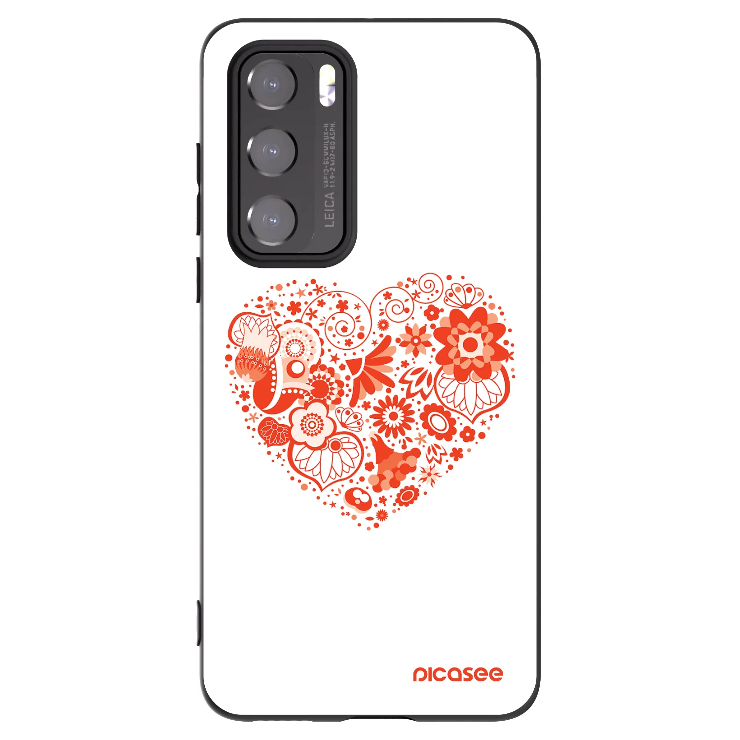 Picasee silikonový černý obal pro Huawei P40 - Velké srdce