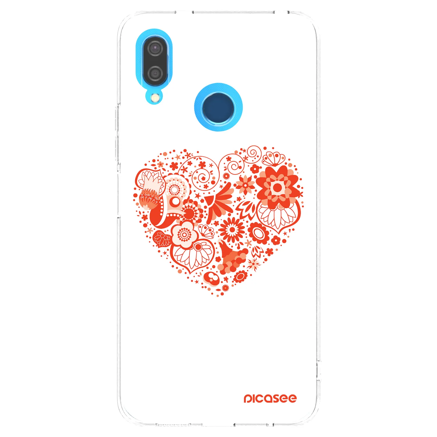 Picasee silikonový průhledný obal pro Huawei P20 Lite - Velké srdce
