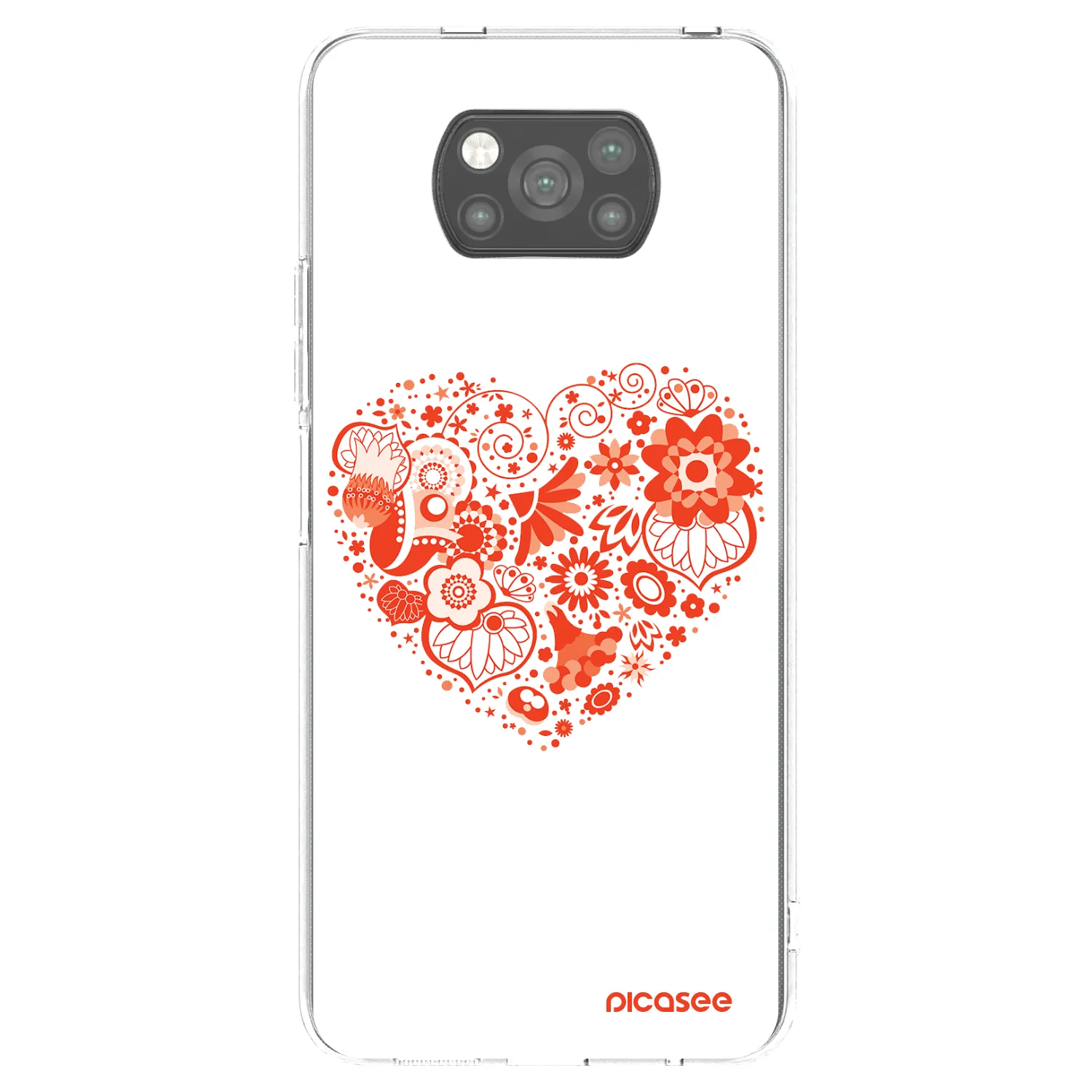 Picasee silikonový černý obal pro Xiaomi Poco X3 Pro - Velké srdce