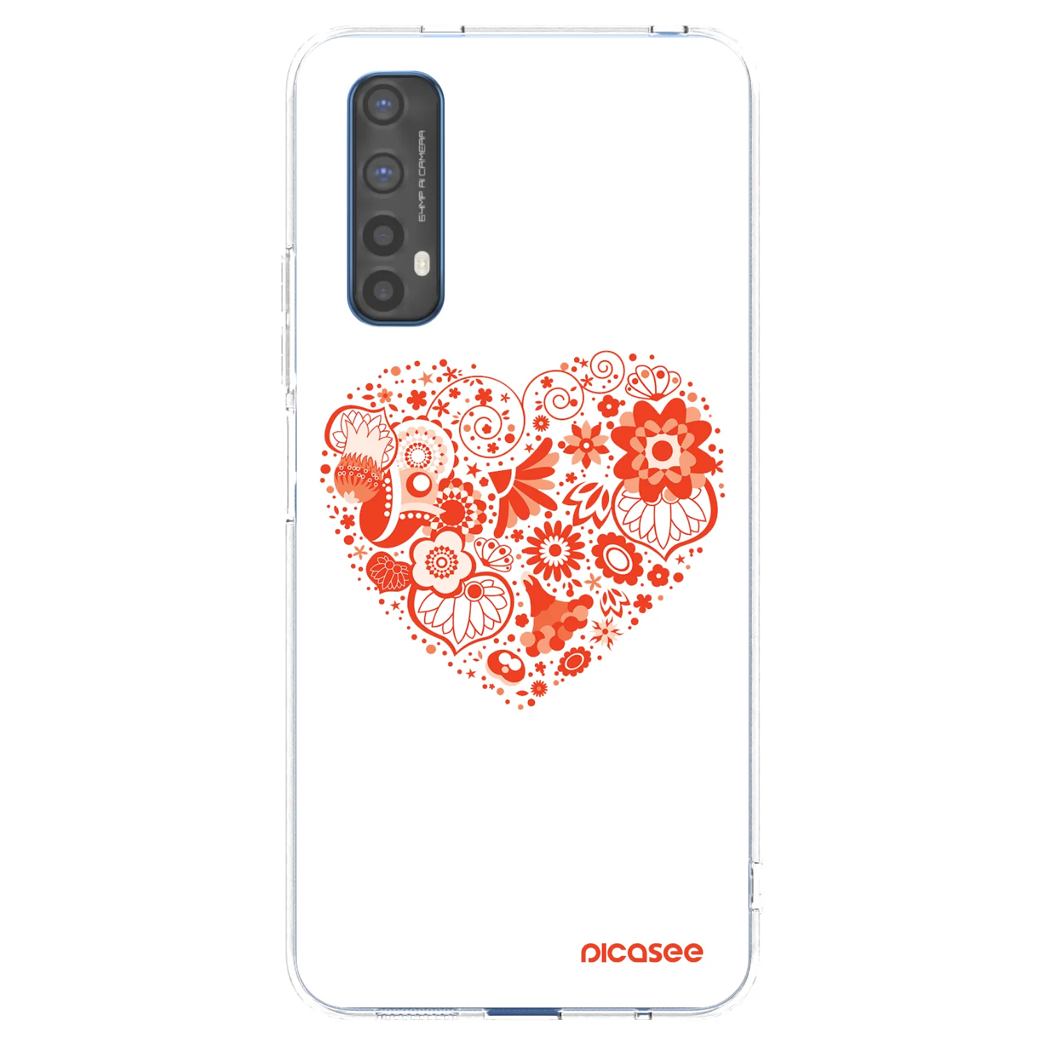 Picasee silikonový průhledný obal pro Realme 7 - Velké srdce