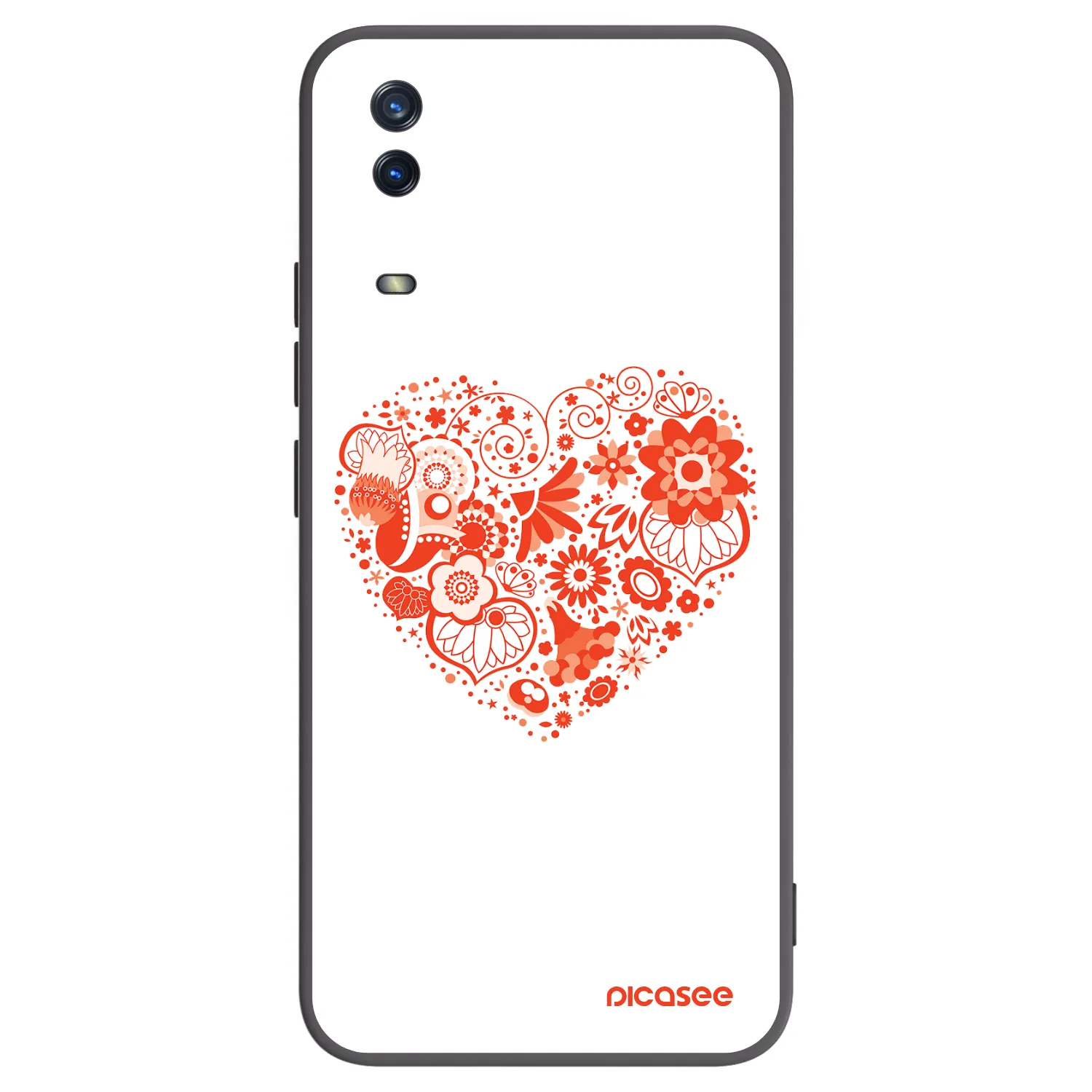 Picasee silikonový černý obal pro Vivo Y11s - Velké srdce