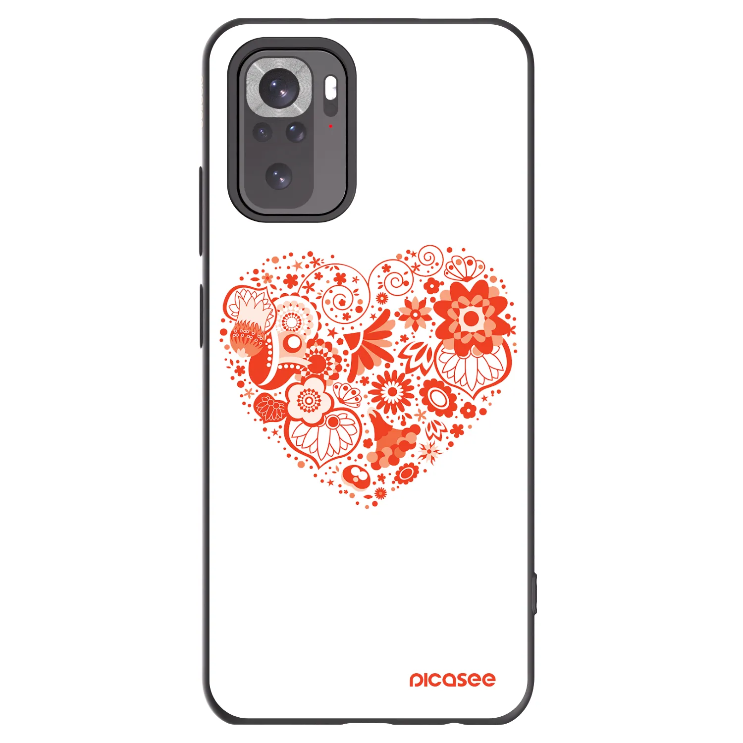 Picasee silikonový černý obal pro Xiaomi Redmi Note 11S 4G - Velké srdce