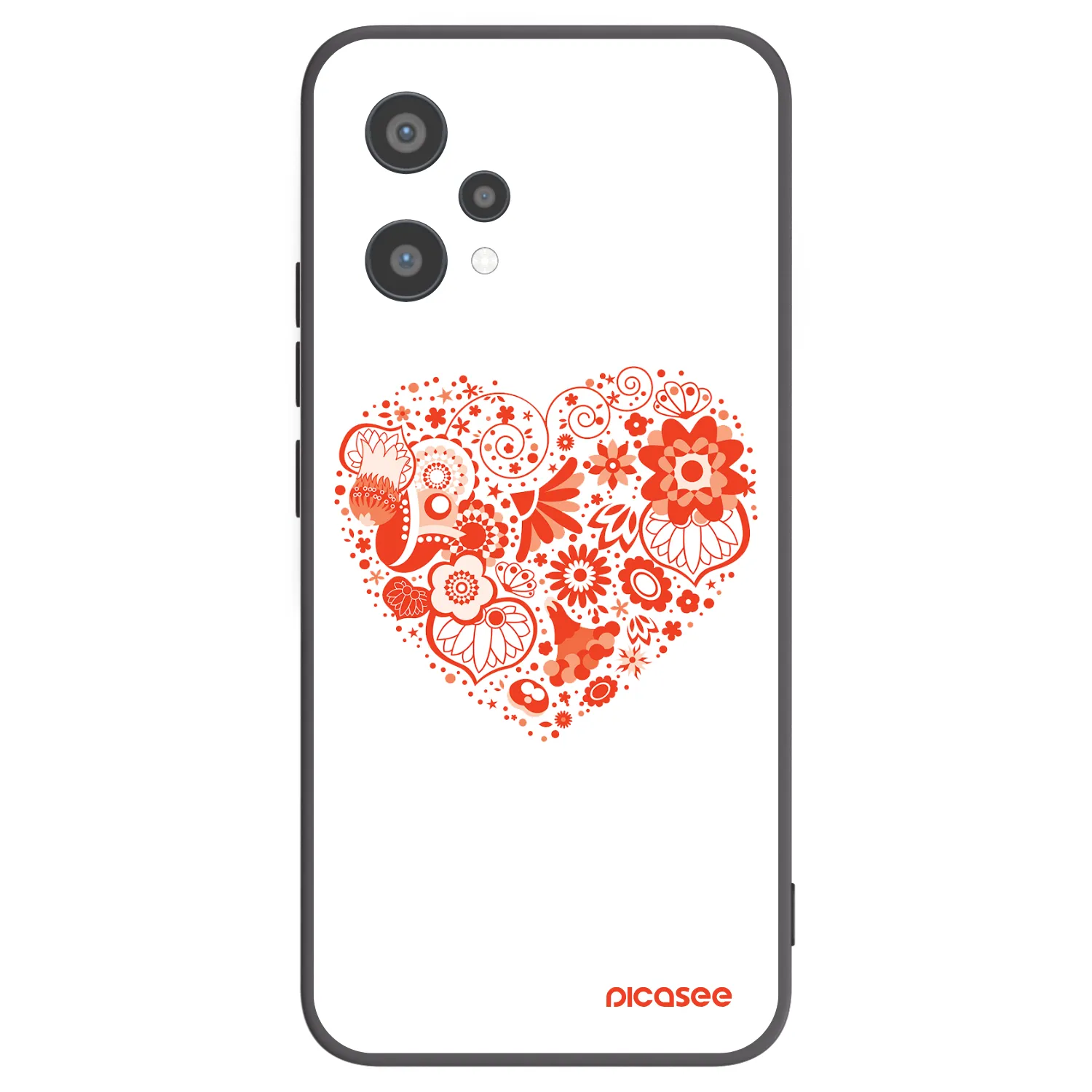 Picasee silikonový černý obal pro Realme 9 Pro 5G - Velké srdce