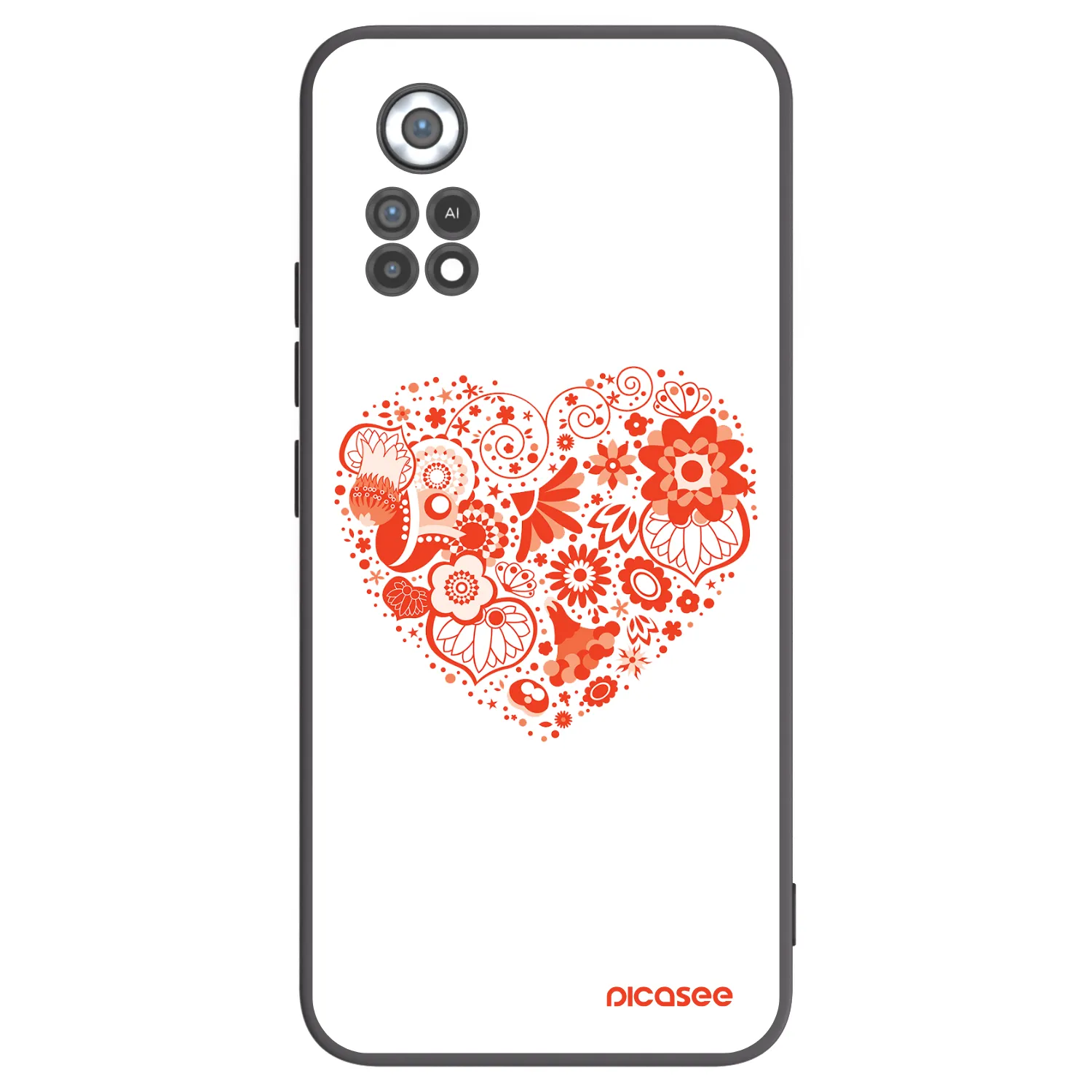 Picasee silikonový černý obal pro Xiaomi Poco X4 Pro 5G - Velké srdce