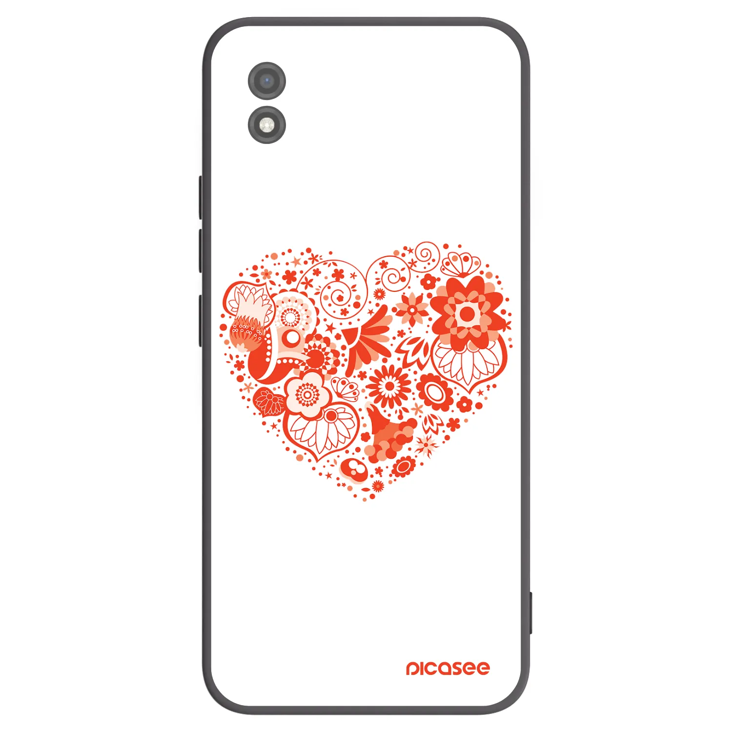 Picasee silikonový černý obal pro Realme C11 (2021) - Velké srdce