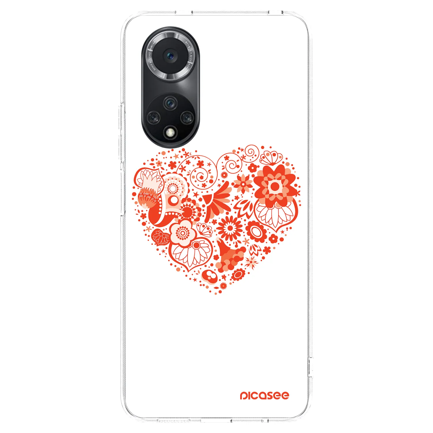 Picasee silikonový průhledný obal pro Huawei Nova 9 SE - Velké srdce