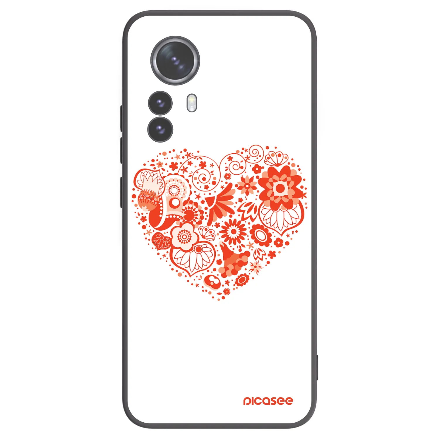 Picasee silikonový černý obal pro Xiaomi 12 Pro - Velké srdce