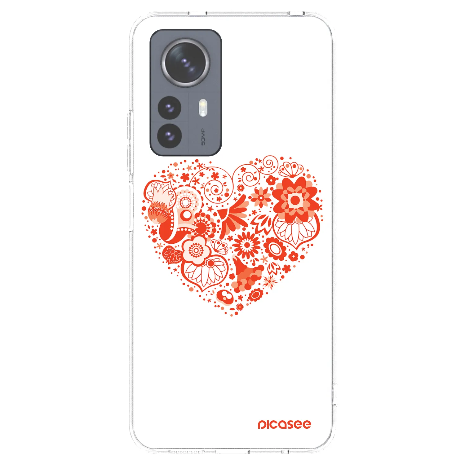 Picasee silikonový průhledný obal pro Xiaomi 12 Pro - Velké srdce