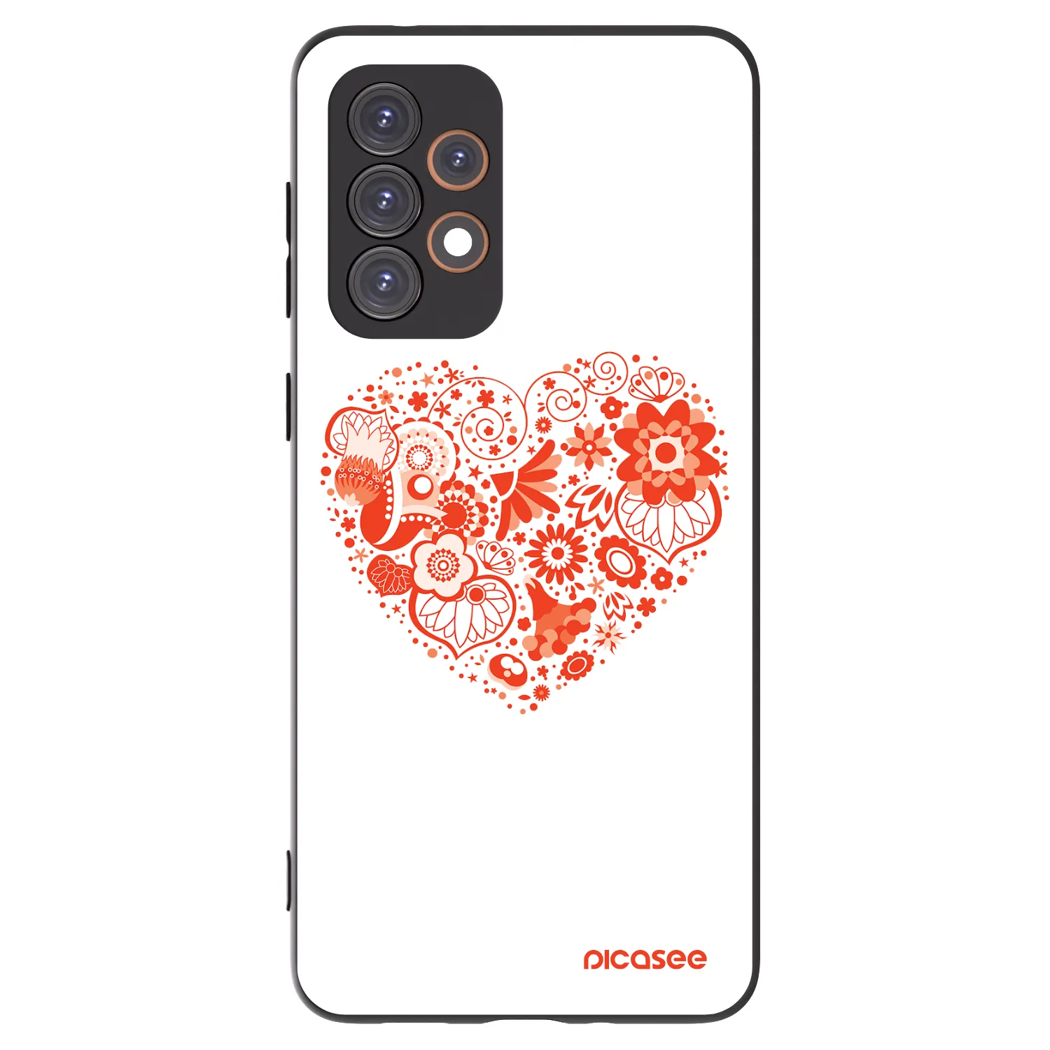 Picasee silikonový černý obal pro Samsung Galaxy A33 5G A336 - Velké srdce