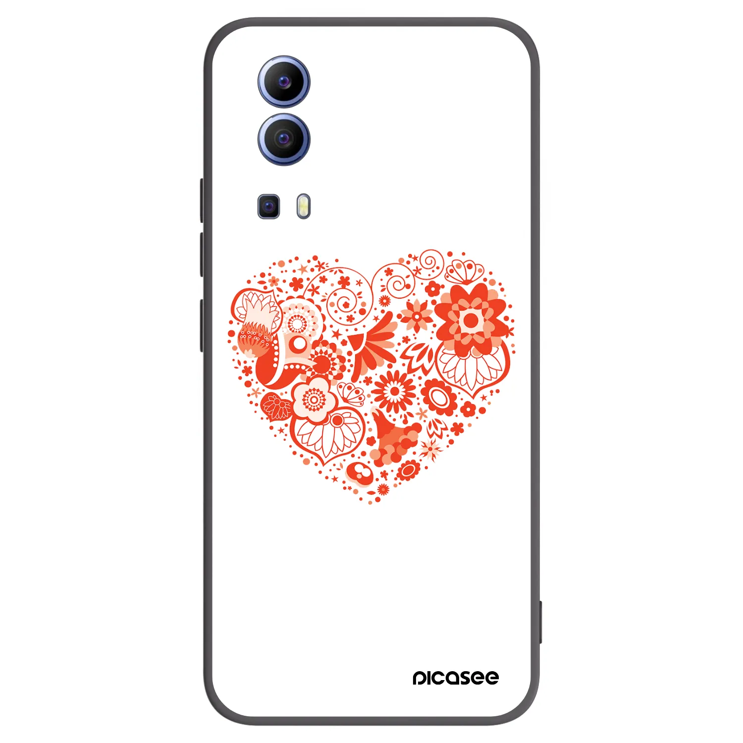 Picasee silikonový černý obal pro Vivo Y52 5G - Velké srdce
