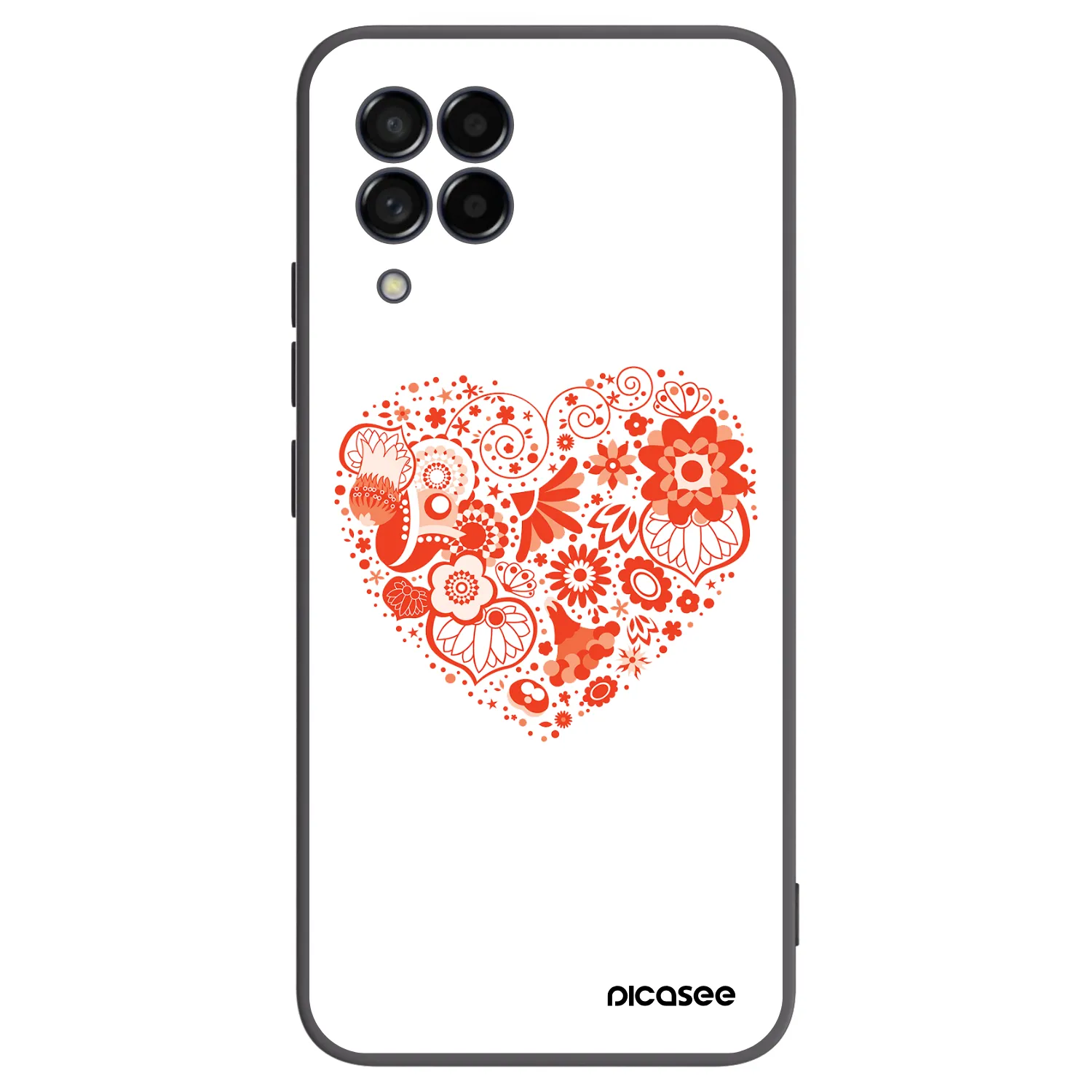 Picasee silikonový černý obal pro Samsung Galaxy M53 5G - Velké srdce