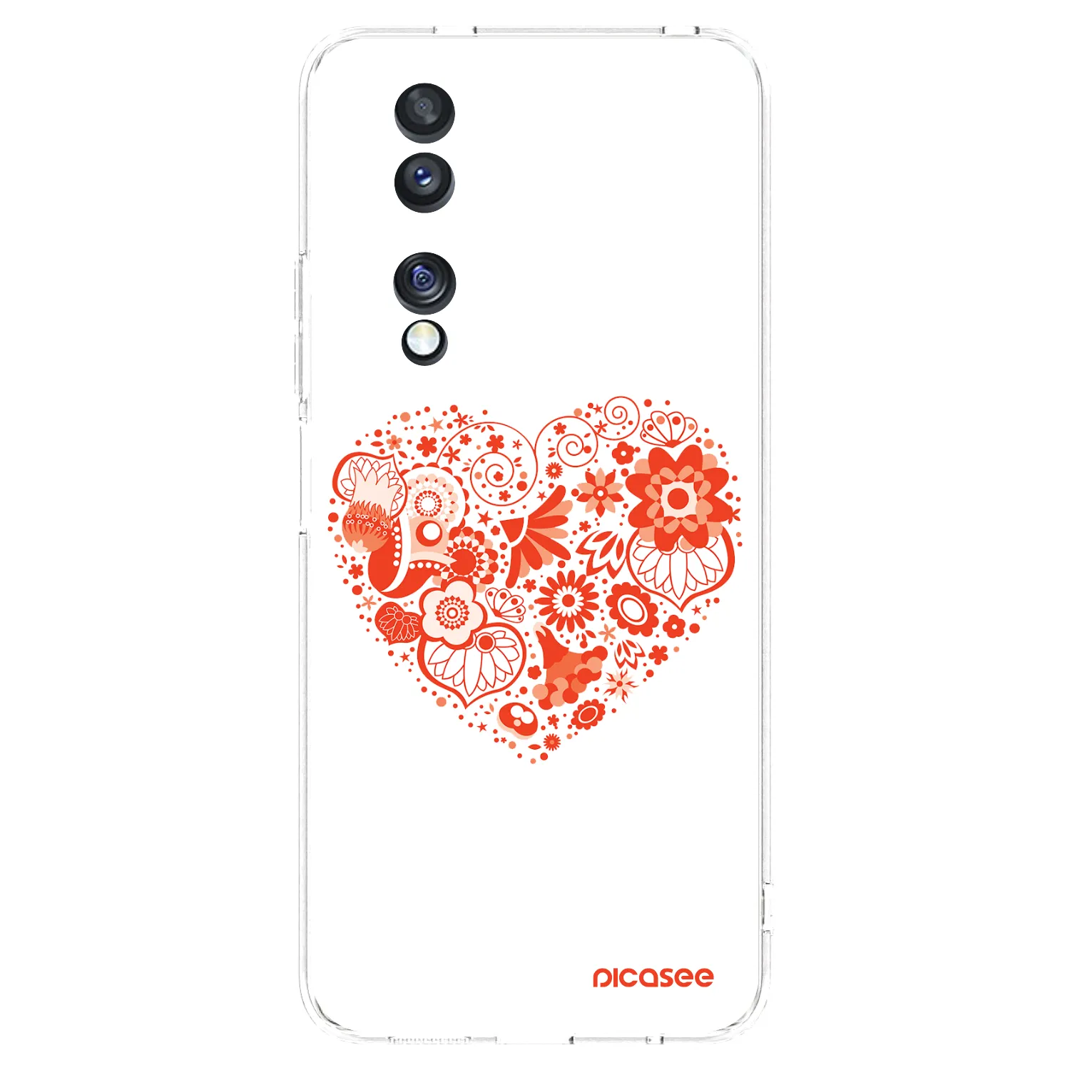 Picasee silikonový průhledný obal pro Honor 70 - Velké srdce
