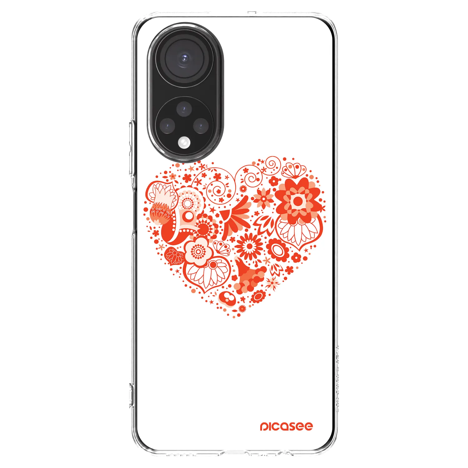 Picasee silikonový průhledný obal pro Honor X7 - Velké srdce