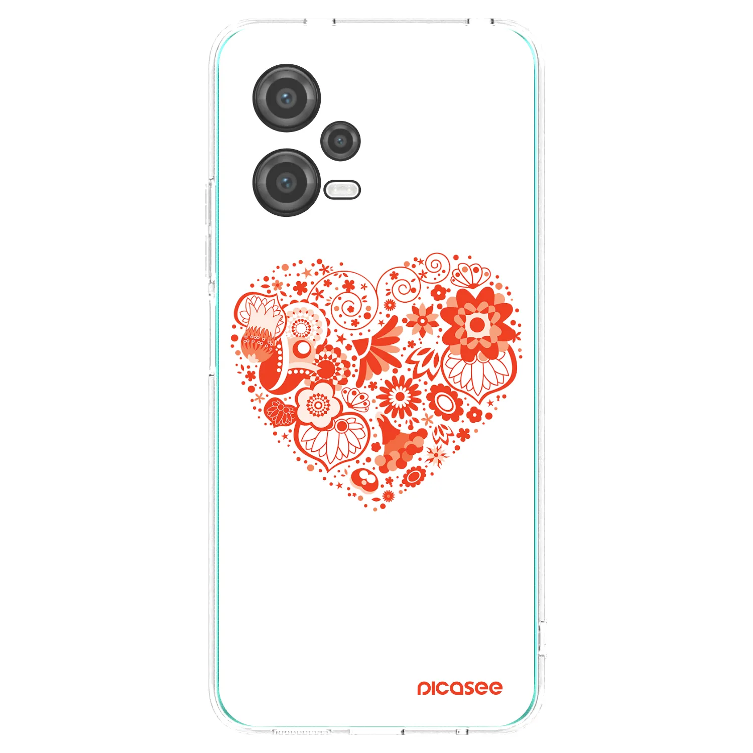 Picasee silikonový průhledný obal pro Xiaomi Poco X5 - Velké srdce