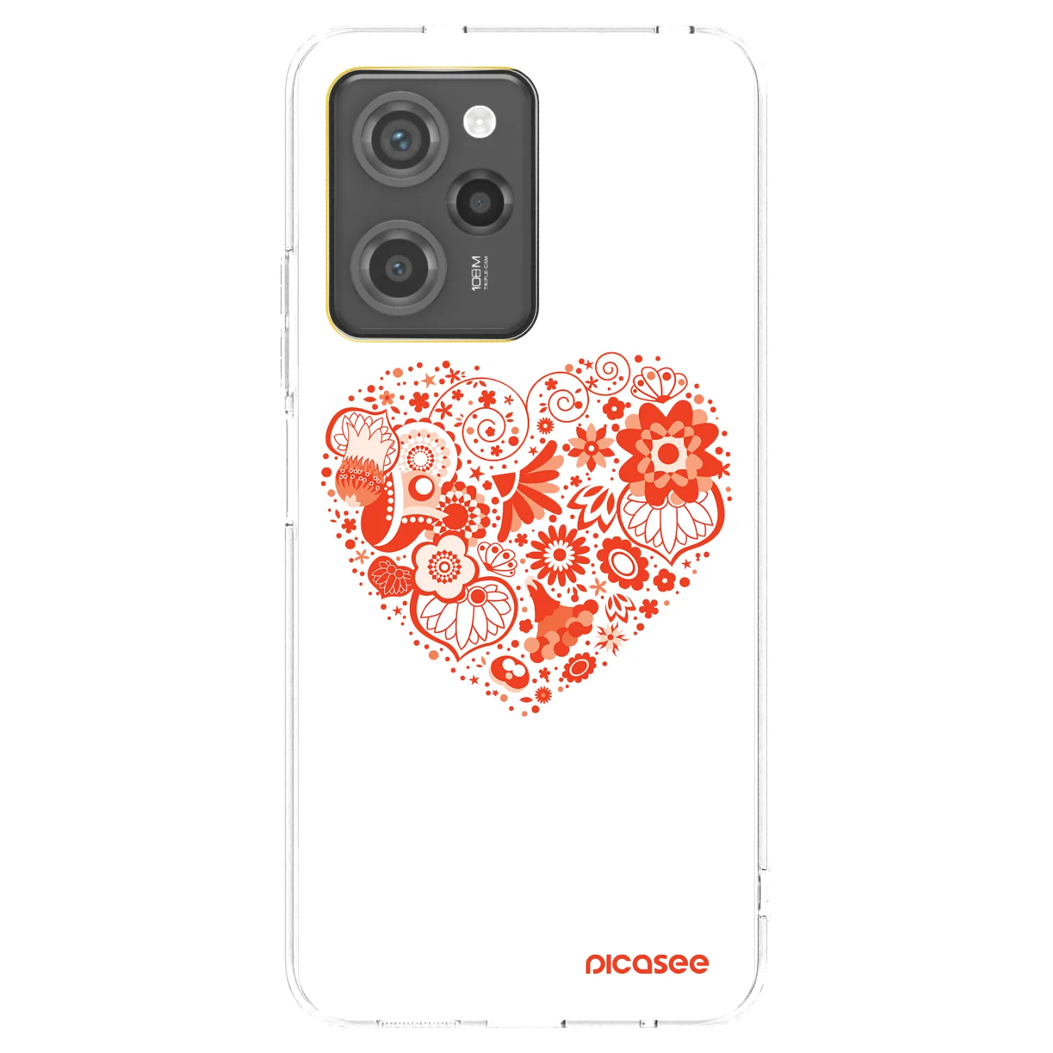 Picasee silikonový černý obal pro Xiaomi Poco X5 Pro - Velké srdce
