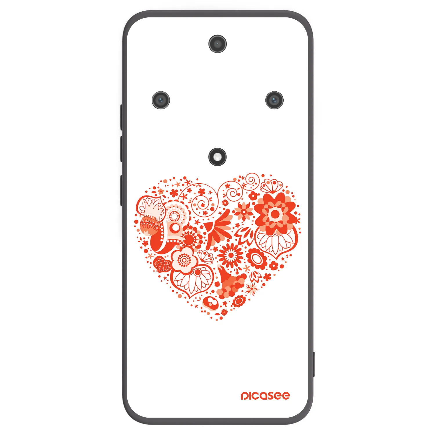 Picasee silikonový černý obal pro Honor Magic5 Lite 5G - Velké srdce