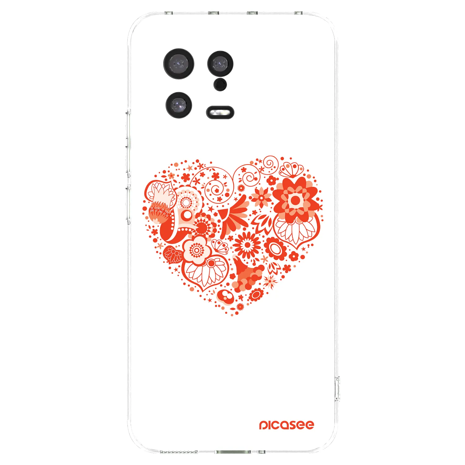 Picasee silikonový průhledný obal pro Xiaomi 13 - Velké srdce