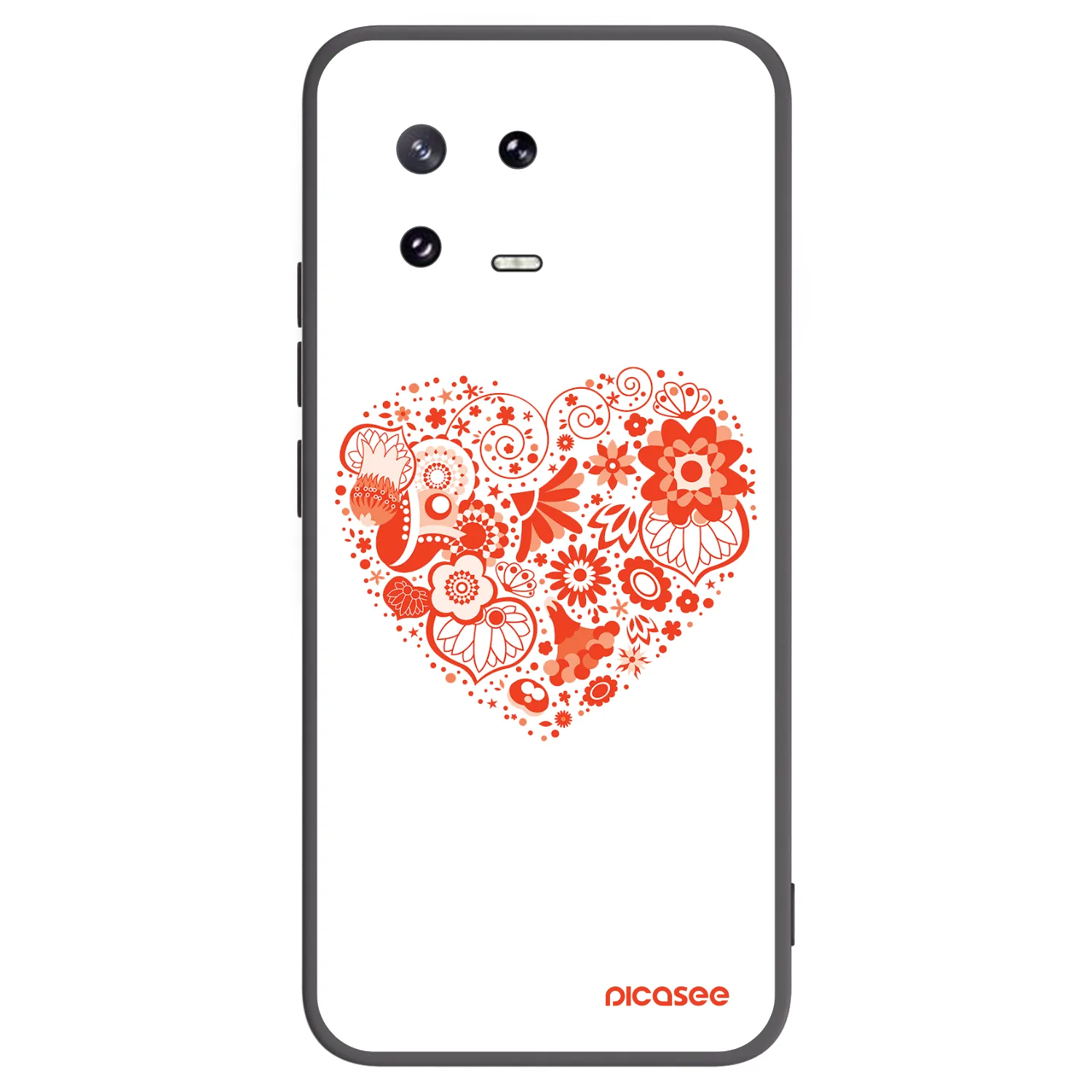 Picasee silikonový černý obal pro Xiaomi 13 Pro - Velké srdce