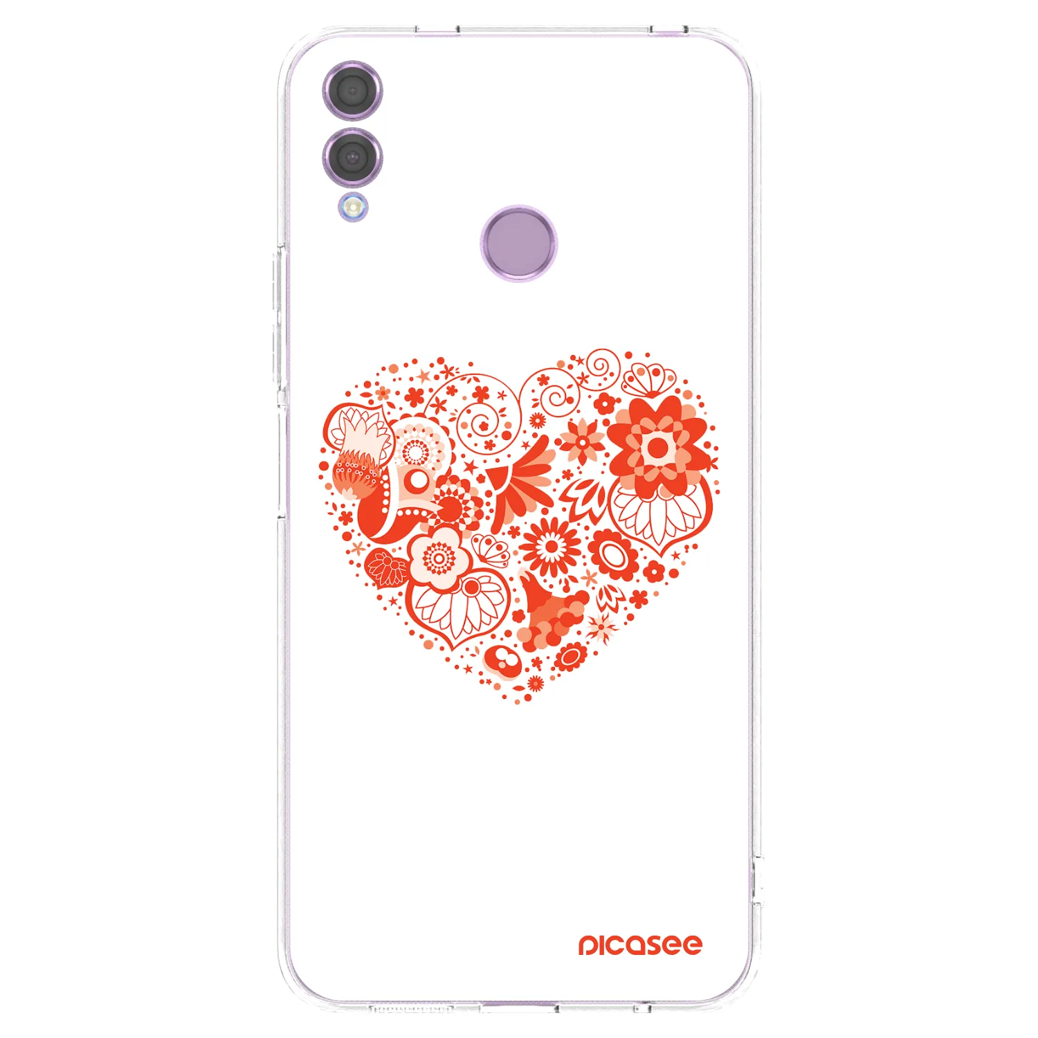Picasee silikonový průhledný obal pro Honor 8X - Velké srdce
