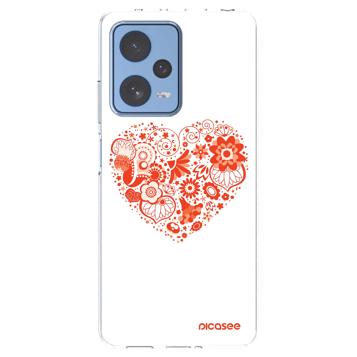 Picasee silikonový průhledný obal pro Xiaomi Redmi Note 12 Pro 5G - Velké srdce