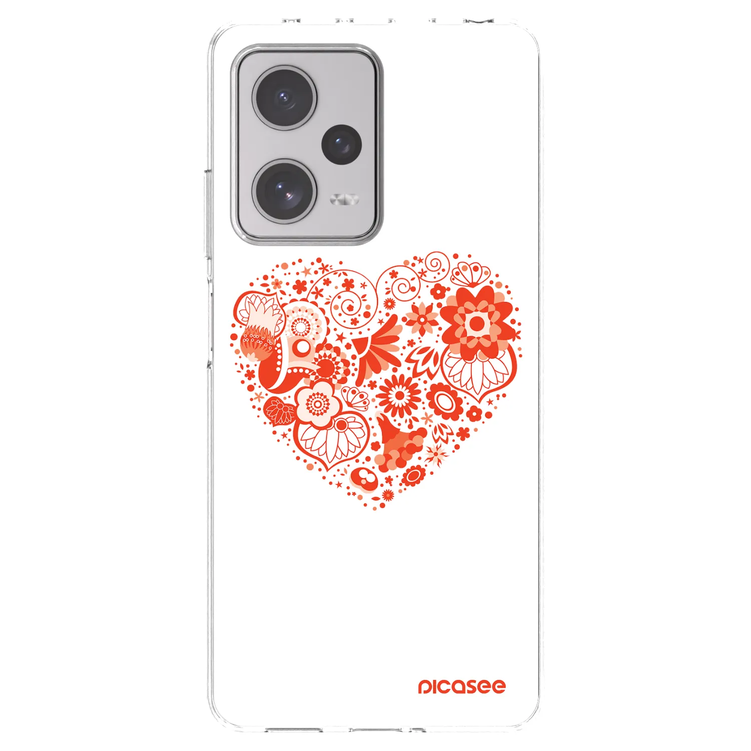 Picasee silikonový průhledný obal pro Xiaomi Redmi Note 12 Pro+ 5G - Velké srdce