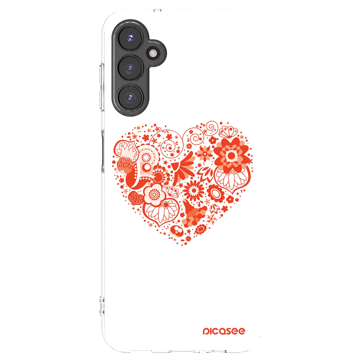 Picasee silikonový průhledný obal pro Samsung Galaxy A14 4G A145R - Velké srdce