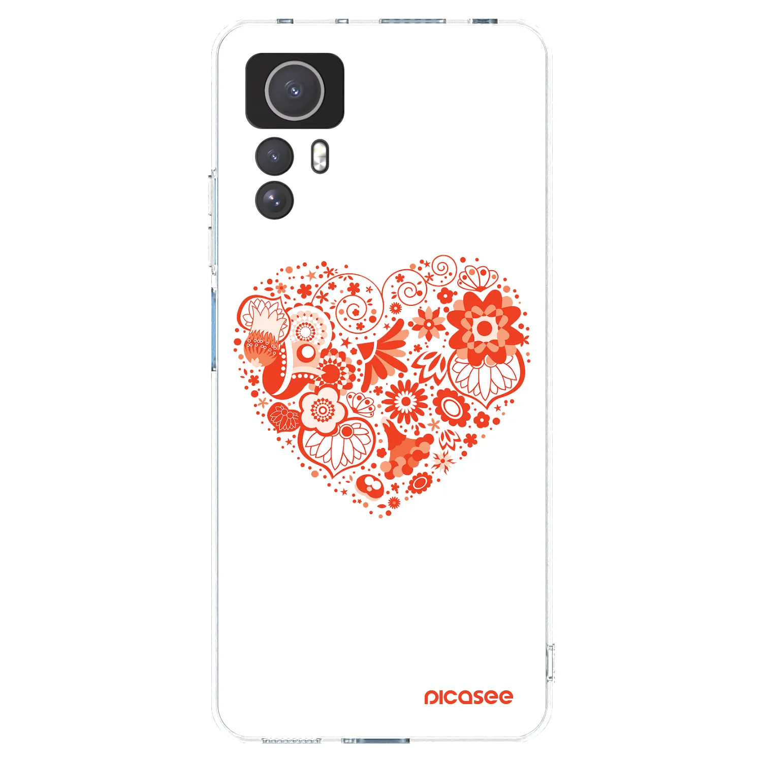 Picasee silikonový průhledný obal pro Xiaomi Redmi Note 12S - Velké srdce