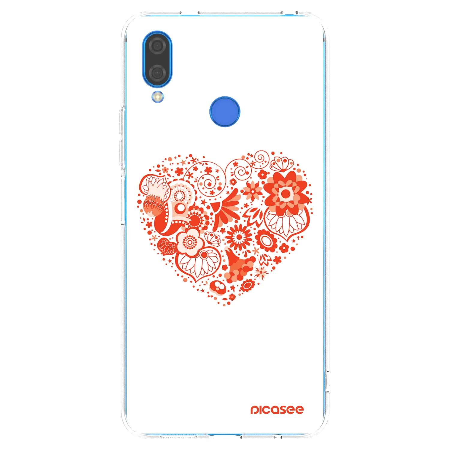 Picasee silikonový průhledný obal pro Huawei Nova 3 - Velké srdce