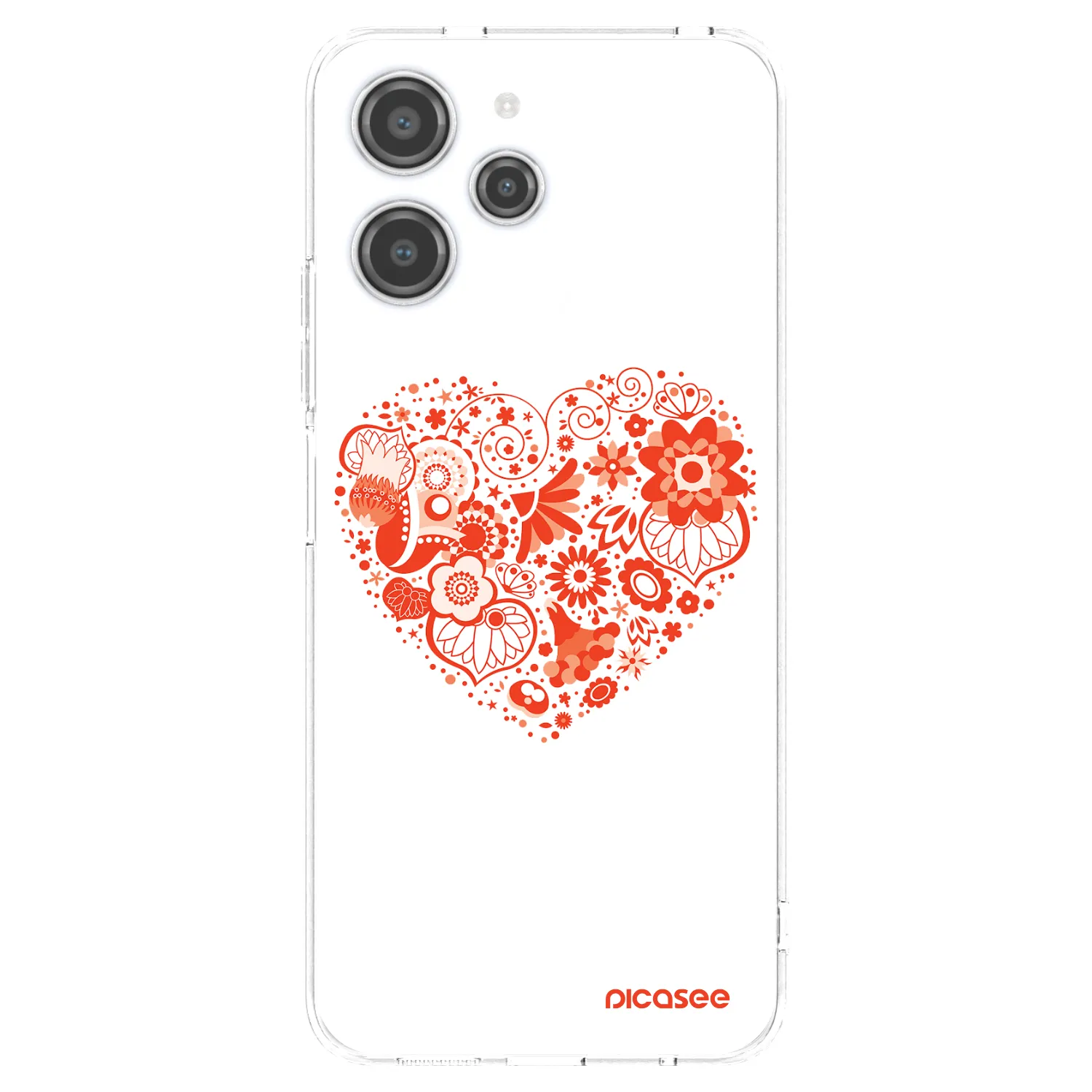 Picasee silikonový průhledný obal pro Xiaomi Redmi 12 4G - Velké srdce