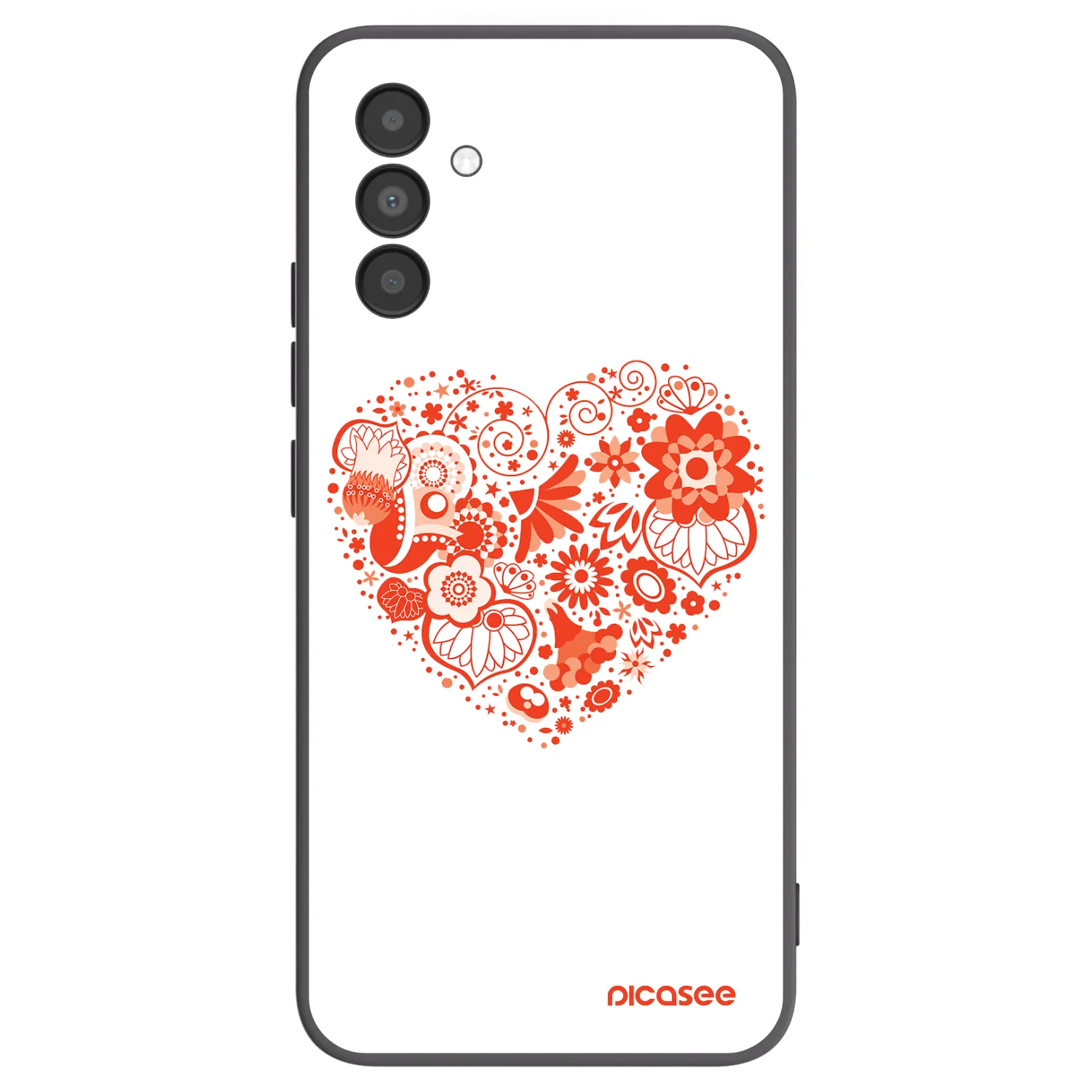 Picasee silikonový černý obal pro Samsung Galaxy A04s A047F - Velké srdce