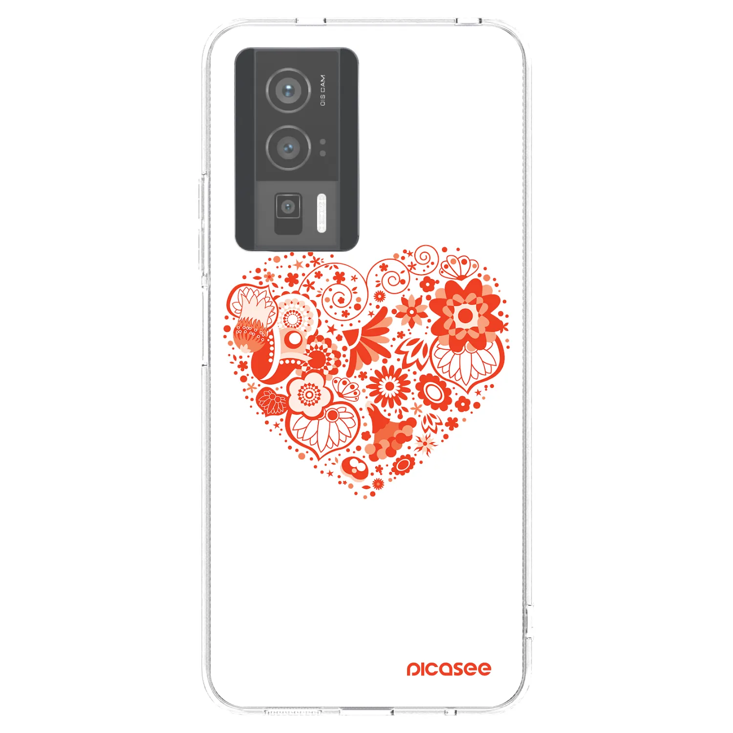 Picasee silikonový průhledný obal pro Xiaomi Poco F5 Pro 5G - Velké srdce