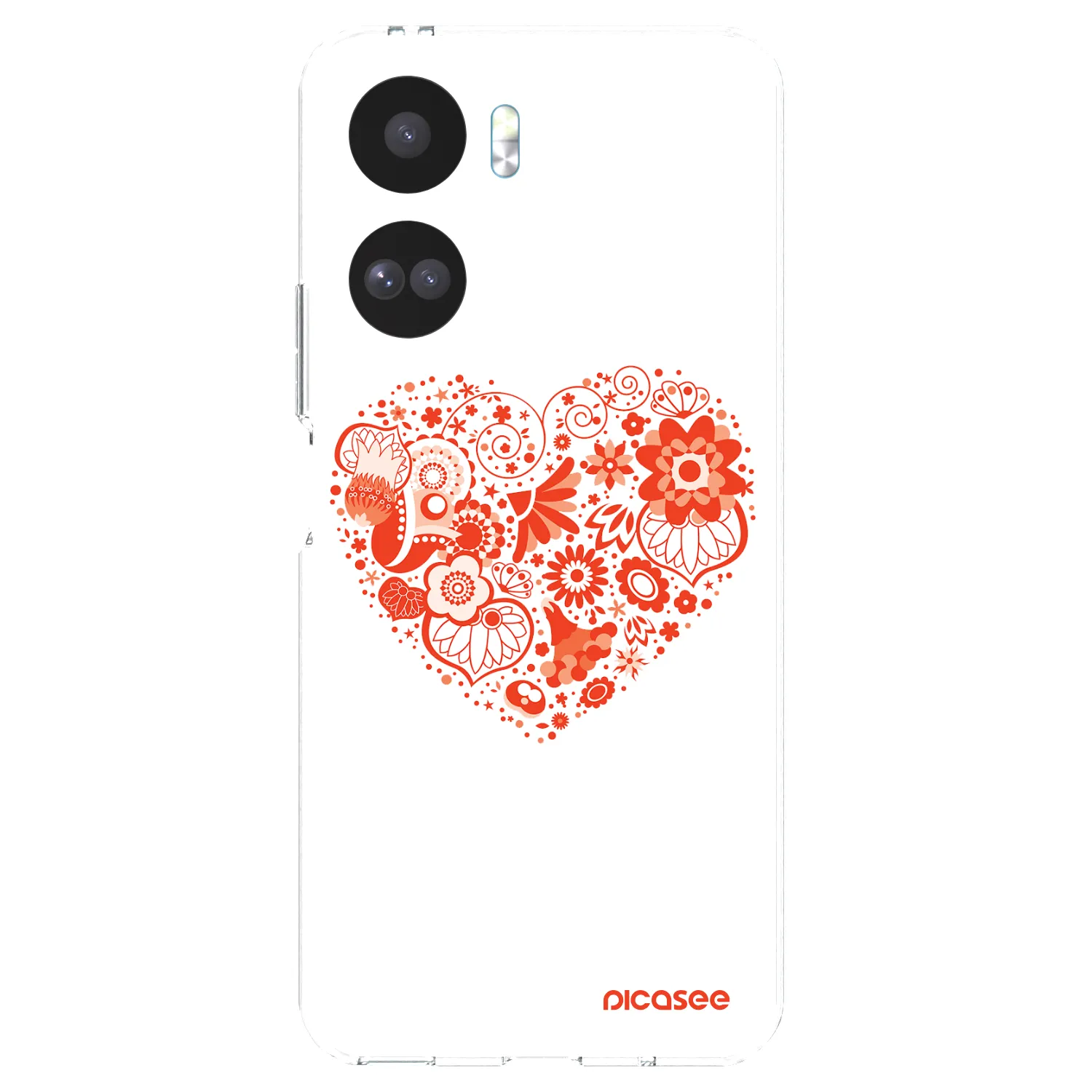 Picasee silikonový průhledný obal pro Honor 90 Lite 5G - Velké srdce