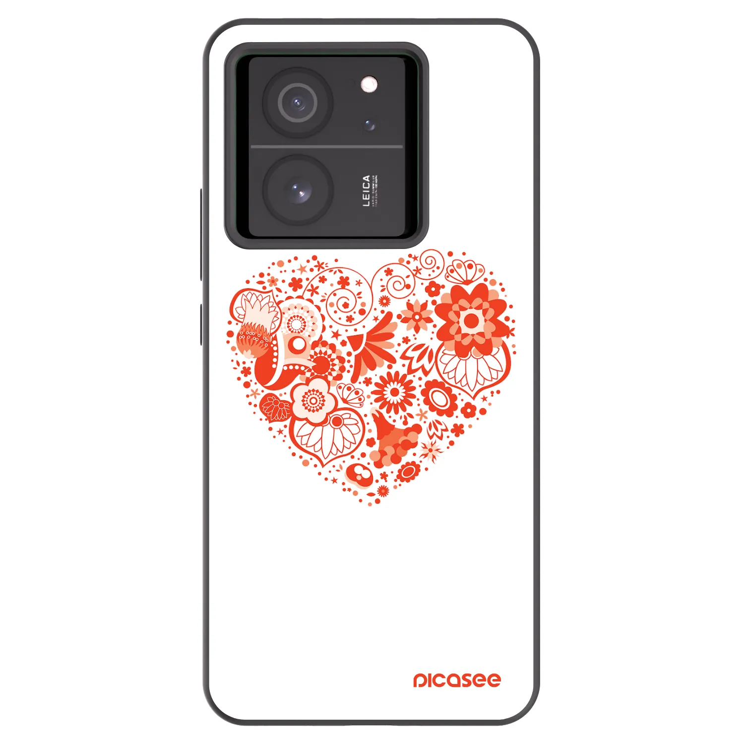 Picasee silikonový černý obal pro Xiaomi 13T - Velké srdce