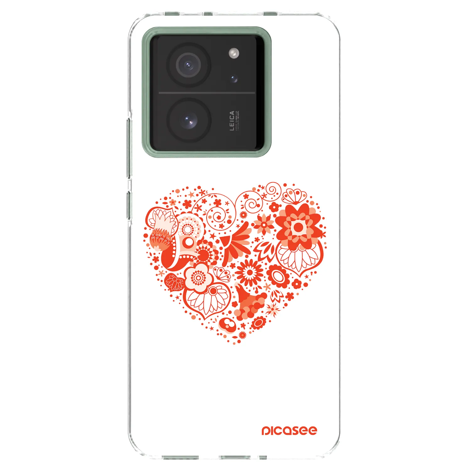 Picasee silikonový průhledný obal pro Xiaomi 13T - Velké srdce