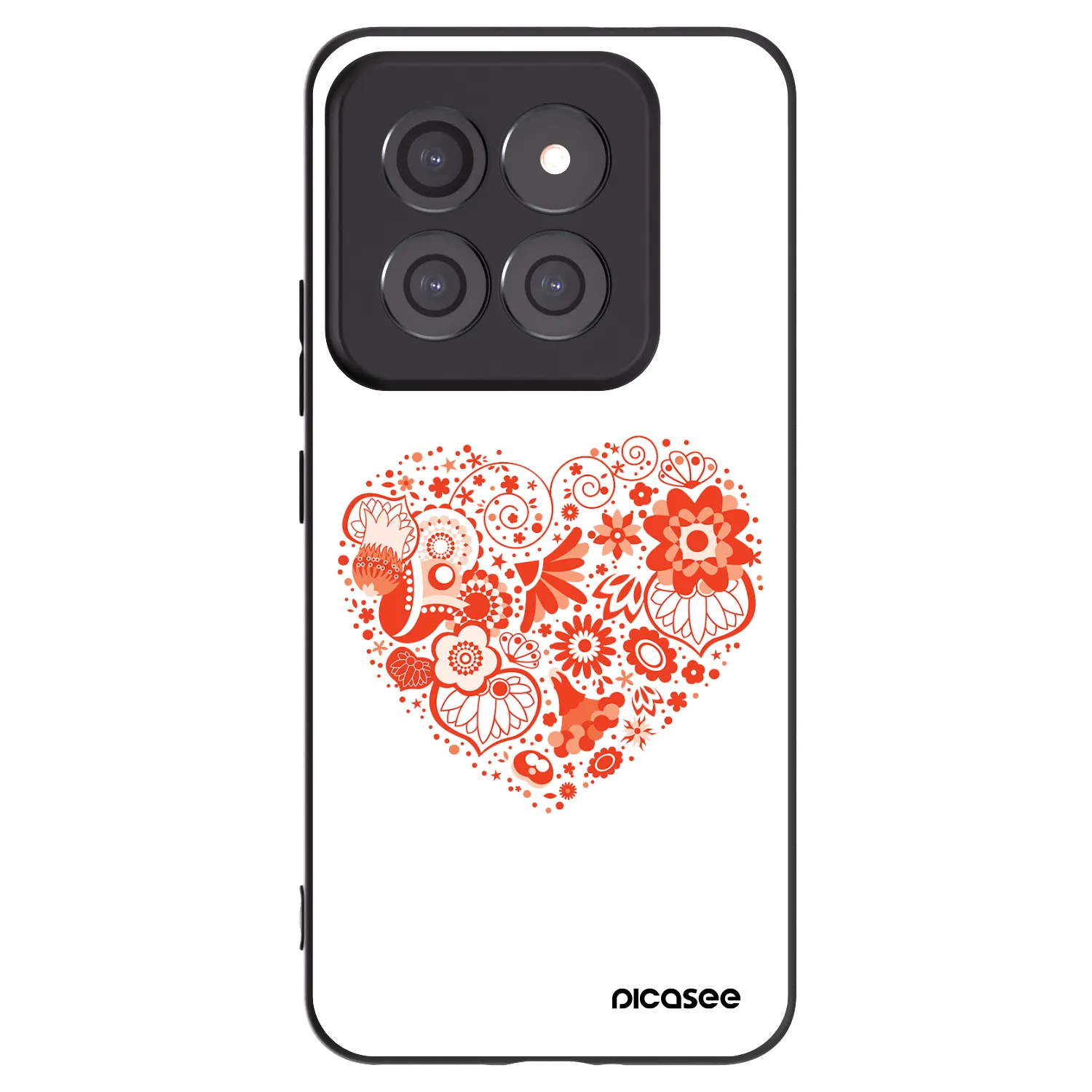 Picasee silikonový černý obal pro Xiaomi 14 Pro - Velké srdce