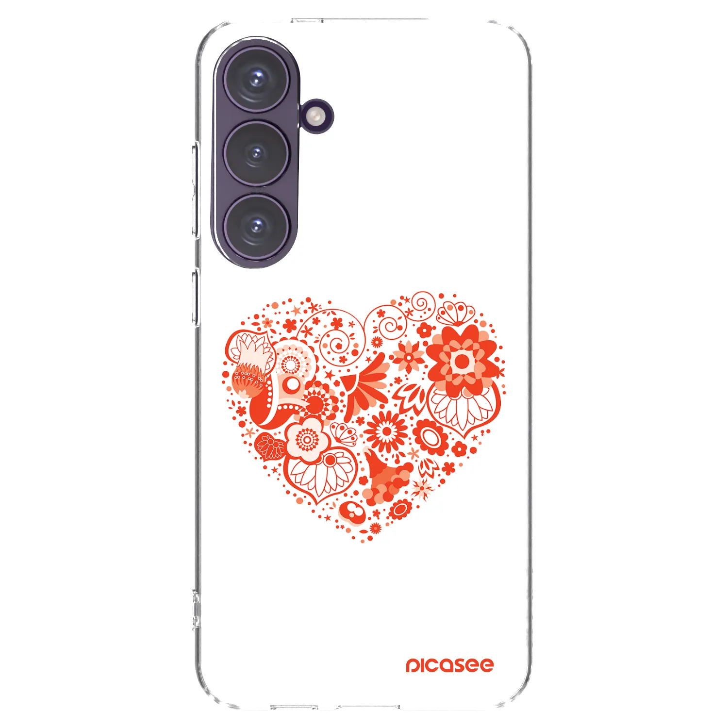 Picasee silikonový průhledný obal pro Samsung Galaxy S24+ S926B 5G - Velké srdce
