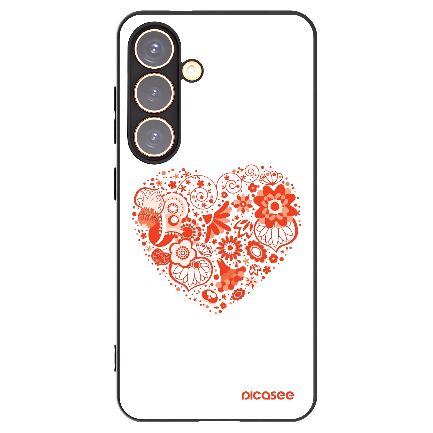 Picasee silikonový černý obal pro Samsung Galaxy S24 S921B 5G - Velké srdce