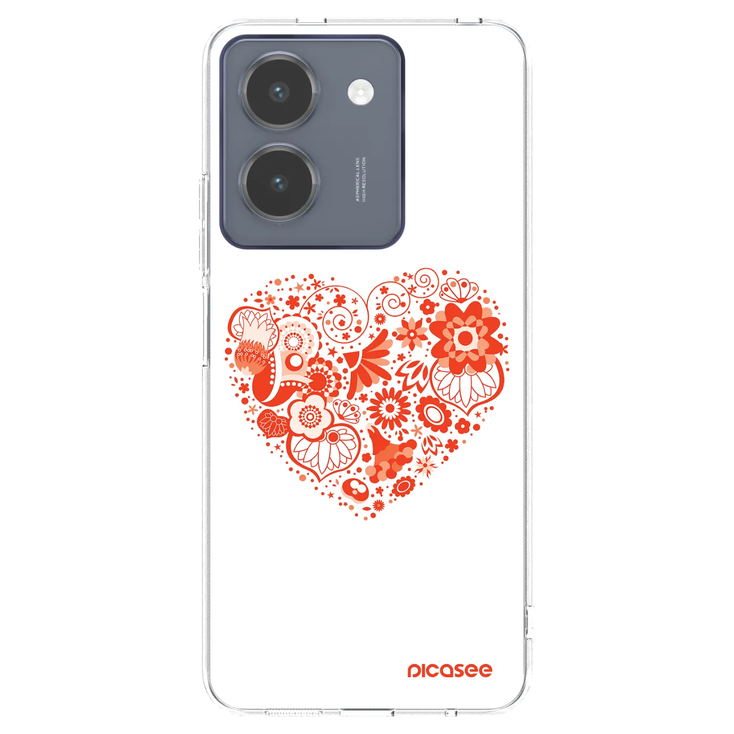 Picasee silikonový průhledný obal pro Vivo Y36 4G - Velké srdce