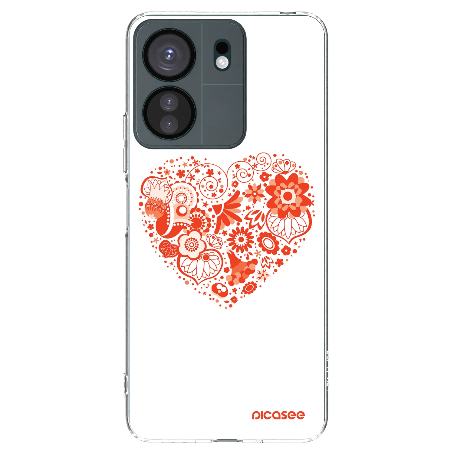 Picasee silikonový průhledný obal pro Xiaomi Redmi 13C 4G - Velké srdce