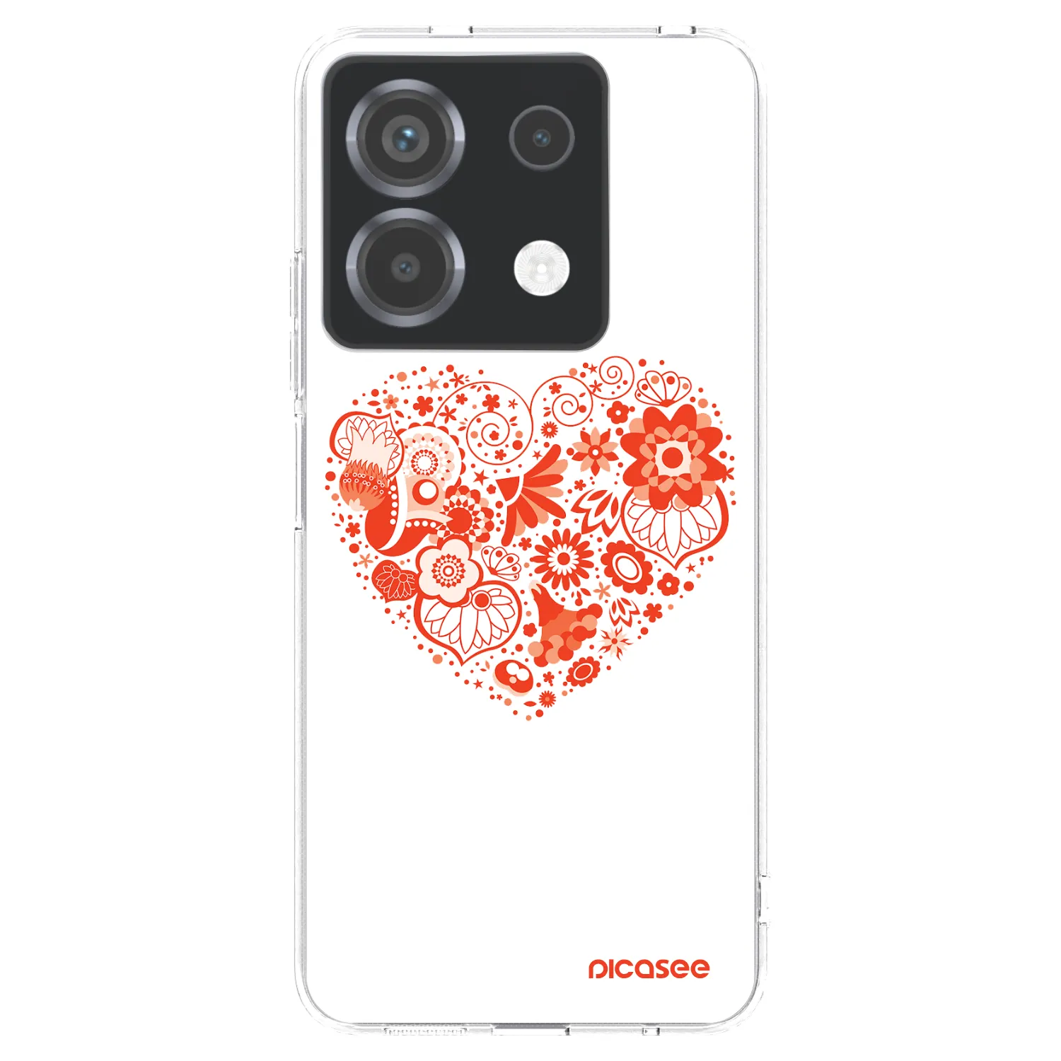 Picasee silikonový průhledný obal pro Xiaomi Poco X6 - Velké srdce