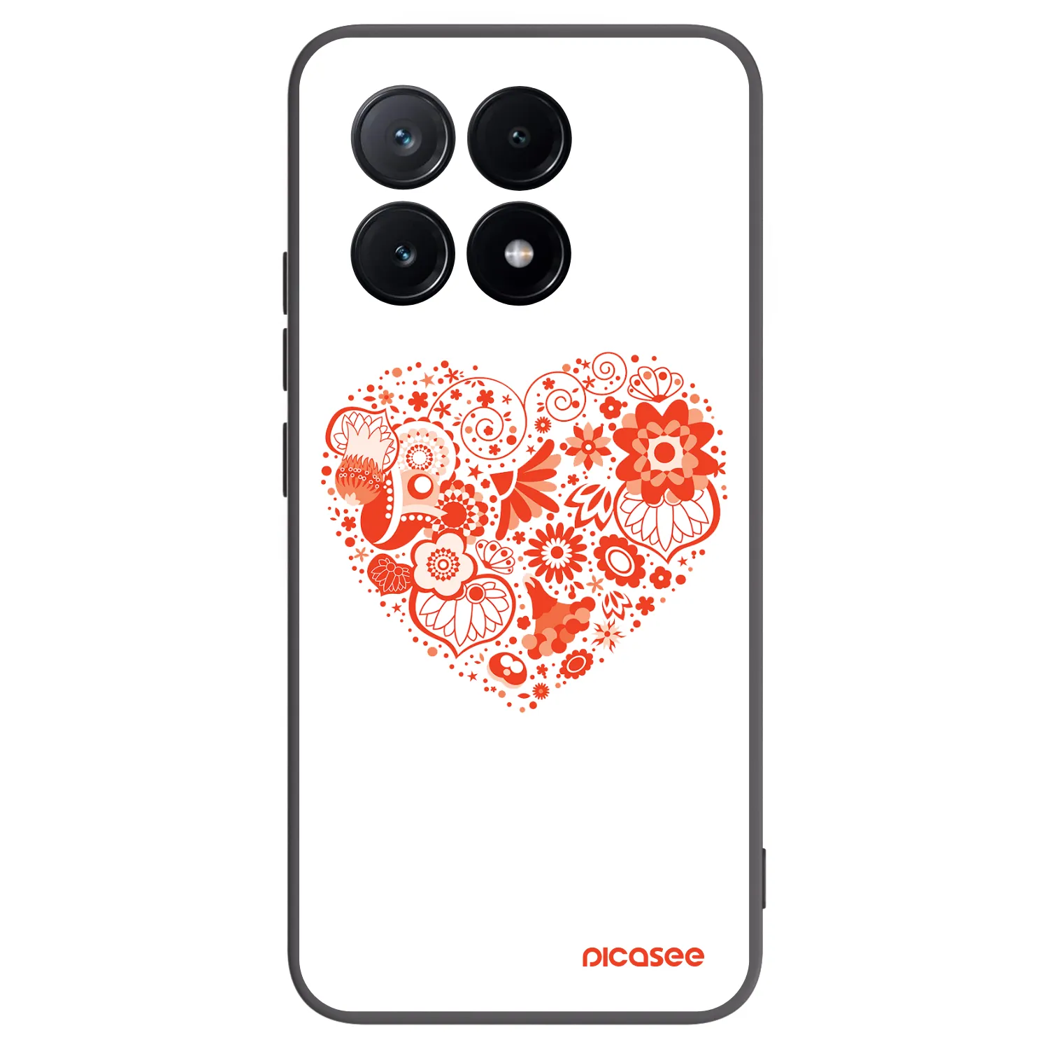 Picasee silikonový černý obal pro Xiaomi Poco X6 Pro - Velké srdce