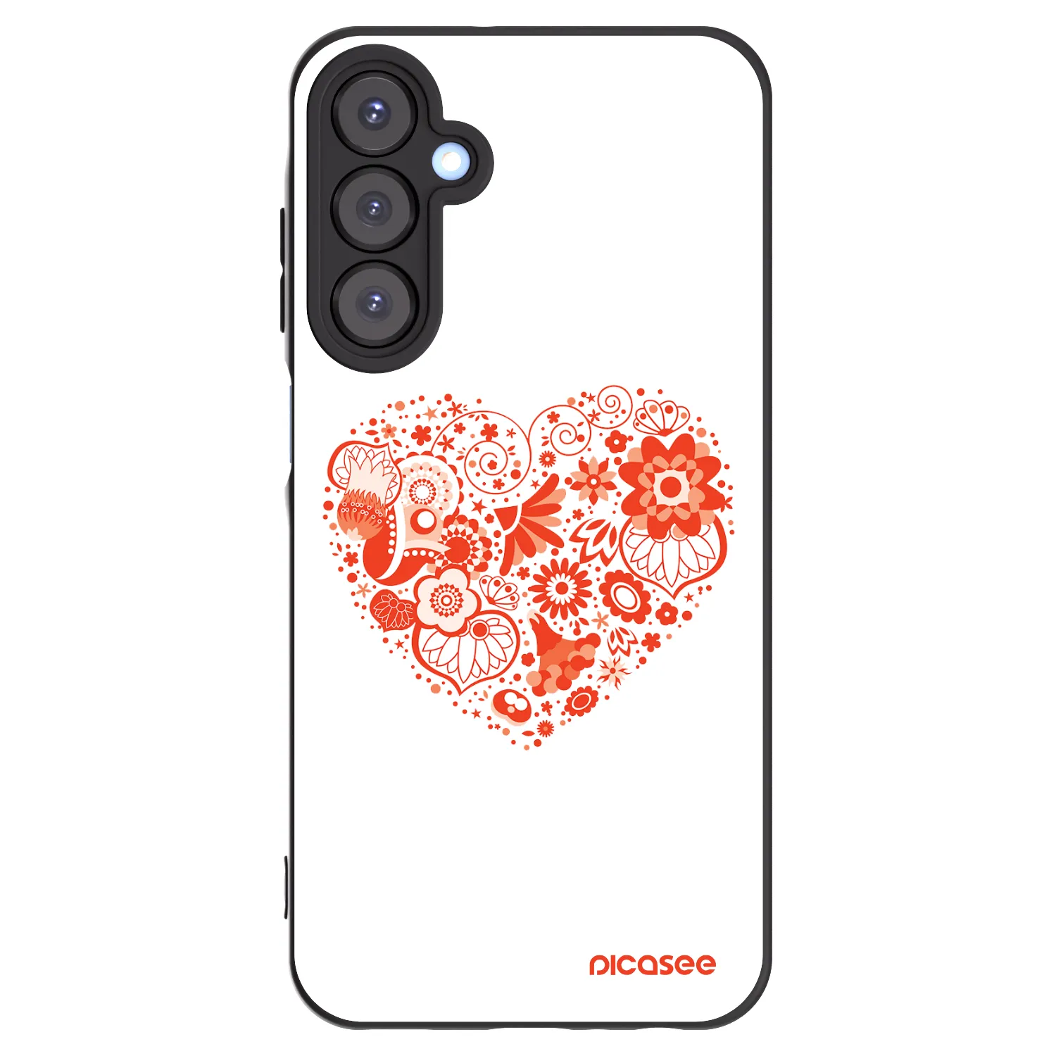 Picasee silikonový černý obal pro Samsung Galaxy A25 A256B 5G - Velké srdce