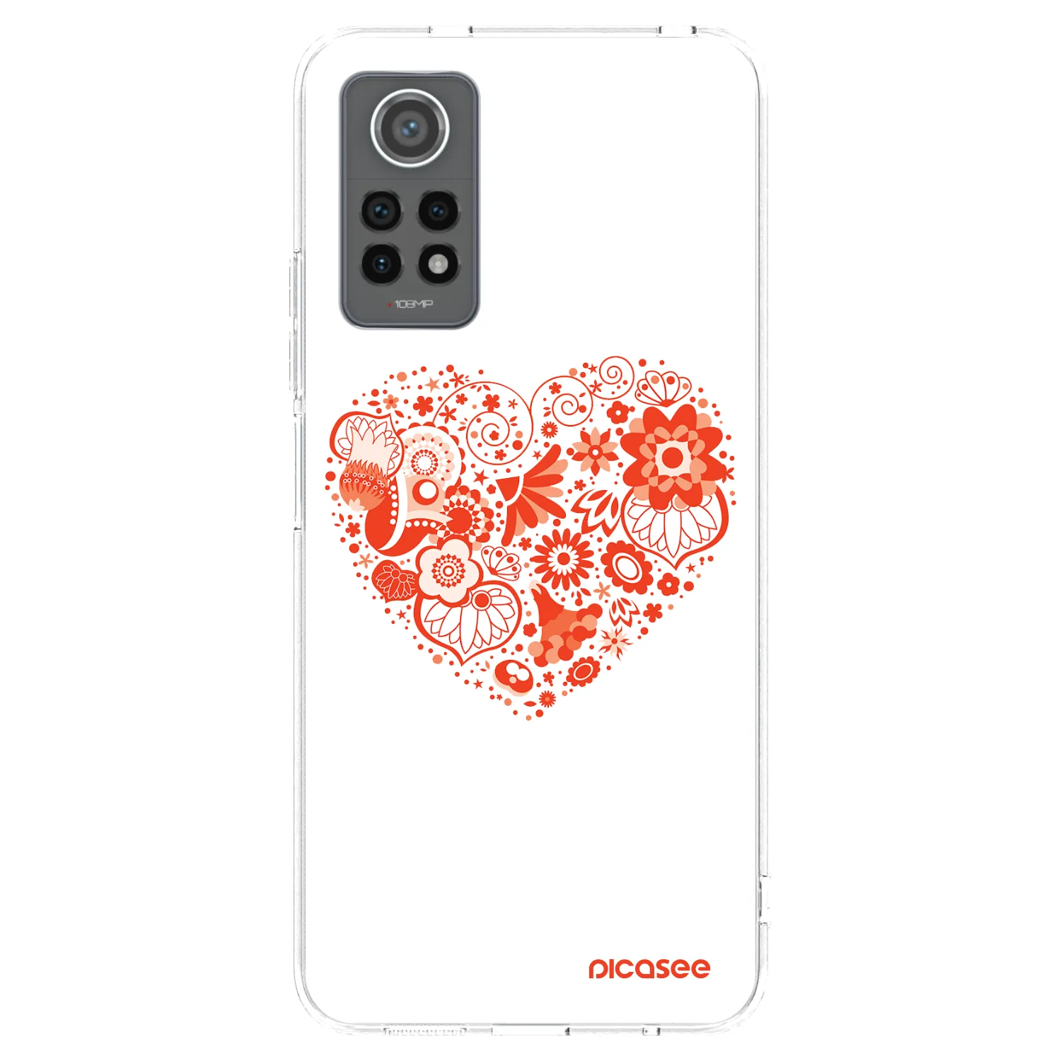 Picasee silikonový průhledný obal pro Xiaomi Redmi Note 12 Pro 4G - Velké srdce