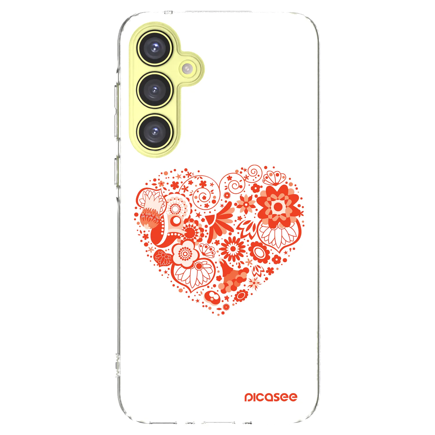 Picasee silikonový průhledný obal pro Samsung Galaxy A35 5G A356B - Velké srdce