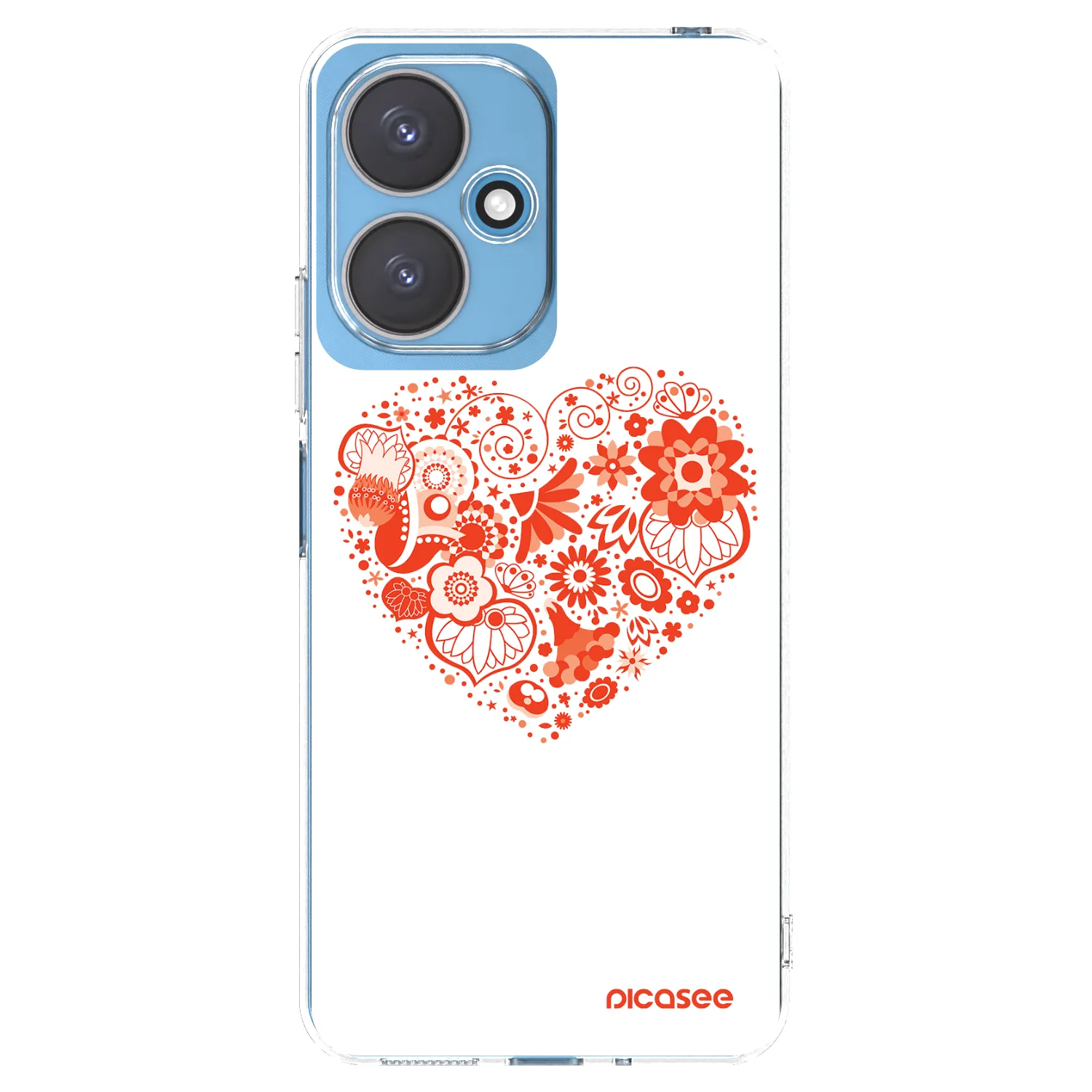 Picasee silikonový průhledný obal pro Xiaomi Redmi 13C 5G - Velké srdce