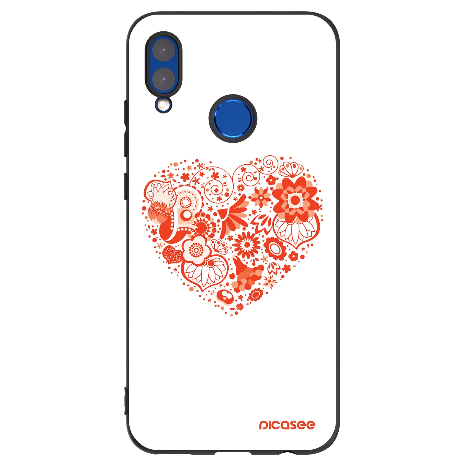 Picasee silikonový černý obal pro Huawei P Smart 2019 - Velké srdce